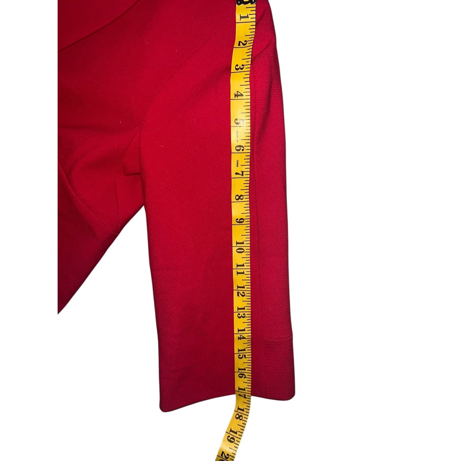 Elliott Lauren Red Blazer Sz 10 Half Sleeve Avant-Garde Secretary Chic - Thumbnail 8