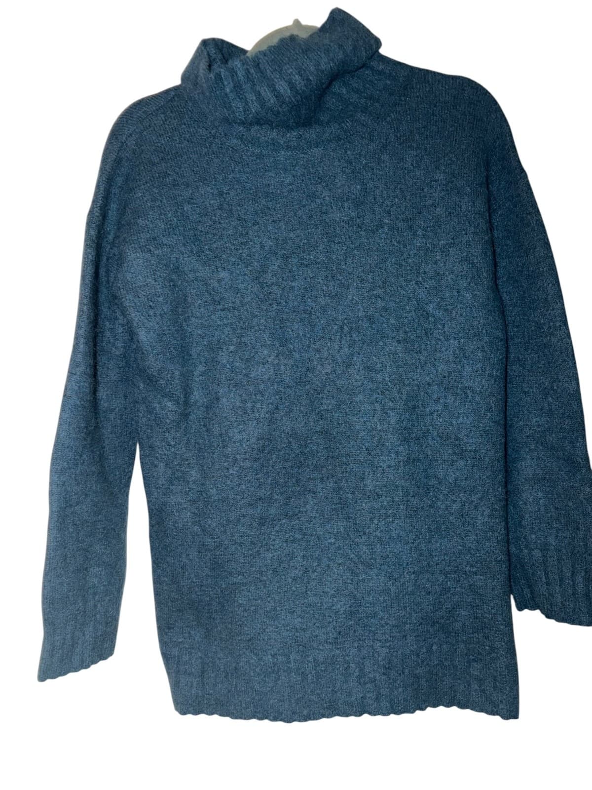 Peruvian Connection Blue Wool Turtleneck Sz S Luxury Knit - Thumbnail 2