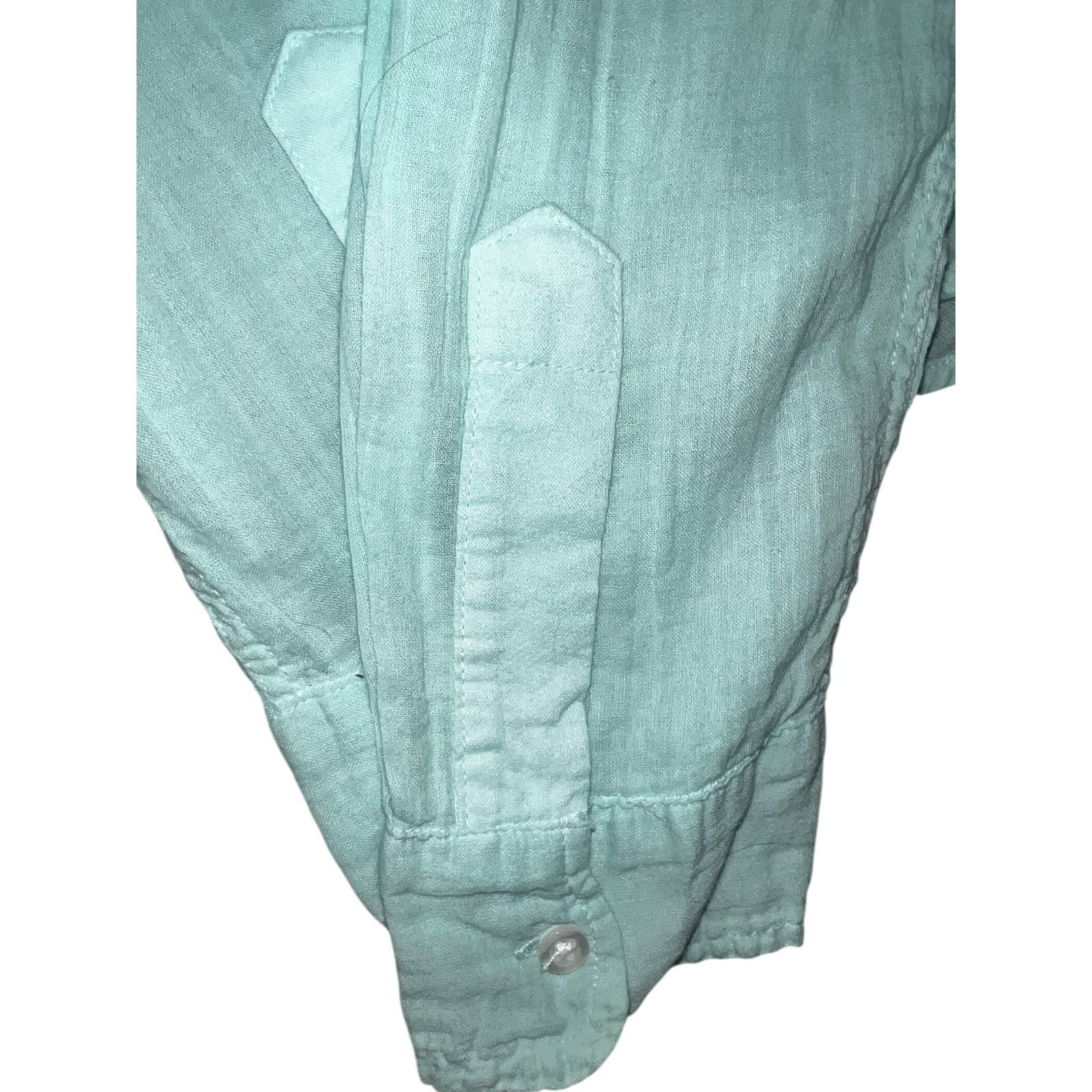 FRANK & EILEEN BARRY BUTTON-UPMINT LONG SLEEVE SZ M preppy coastal - Thumbnail 8