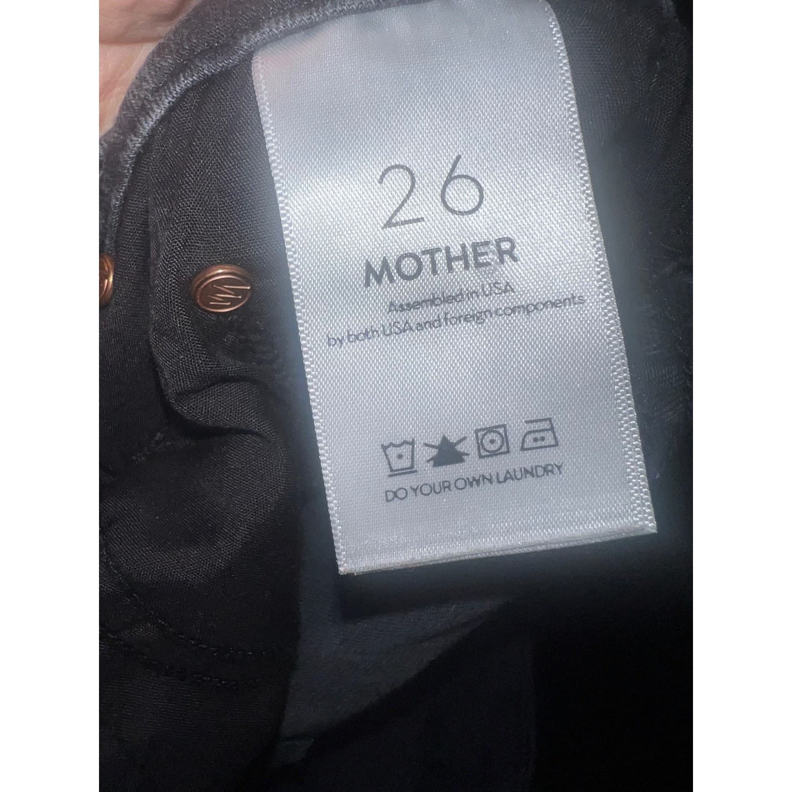 Mother High Waisted Ankle Fray (Washed Black & gray)boho bohemian sz 26 - Thumbnail 10
