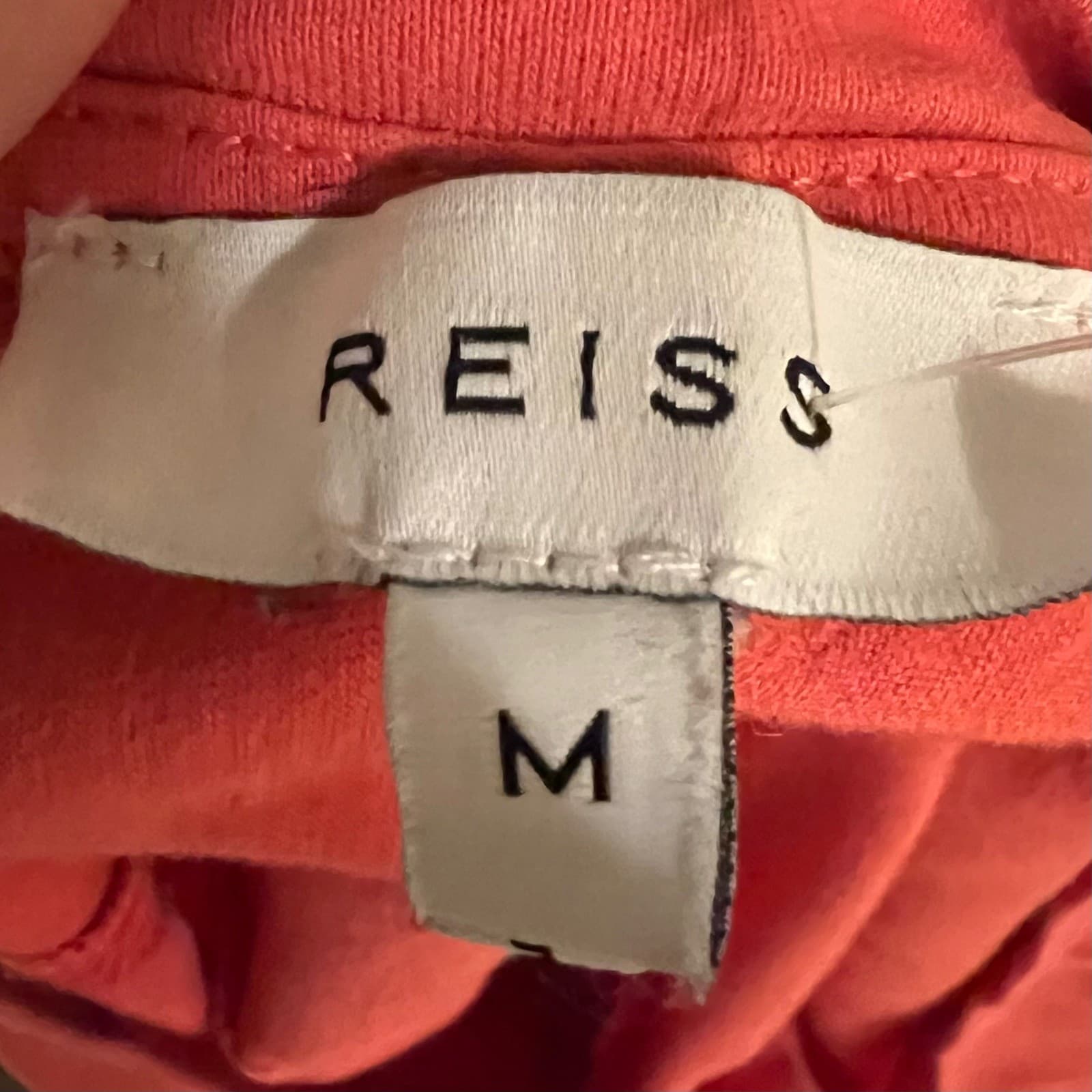 Reiss V-Neck T-Shirt Pink Peach Sz M | Coastal Chic Minimalist Luxury Basic - Thumbnail 5