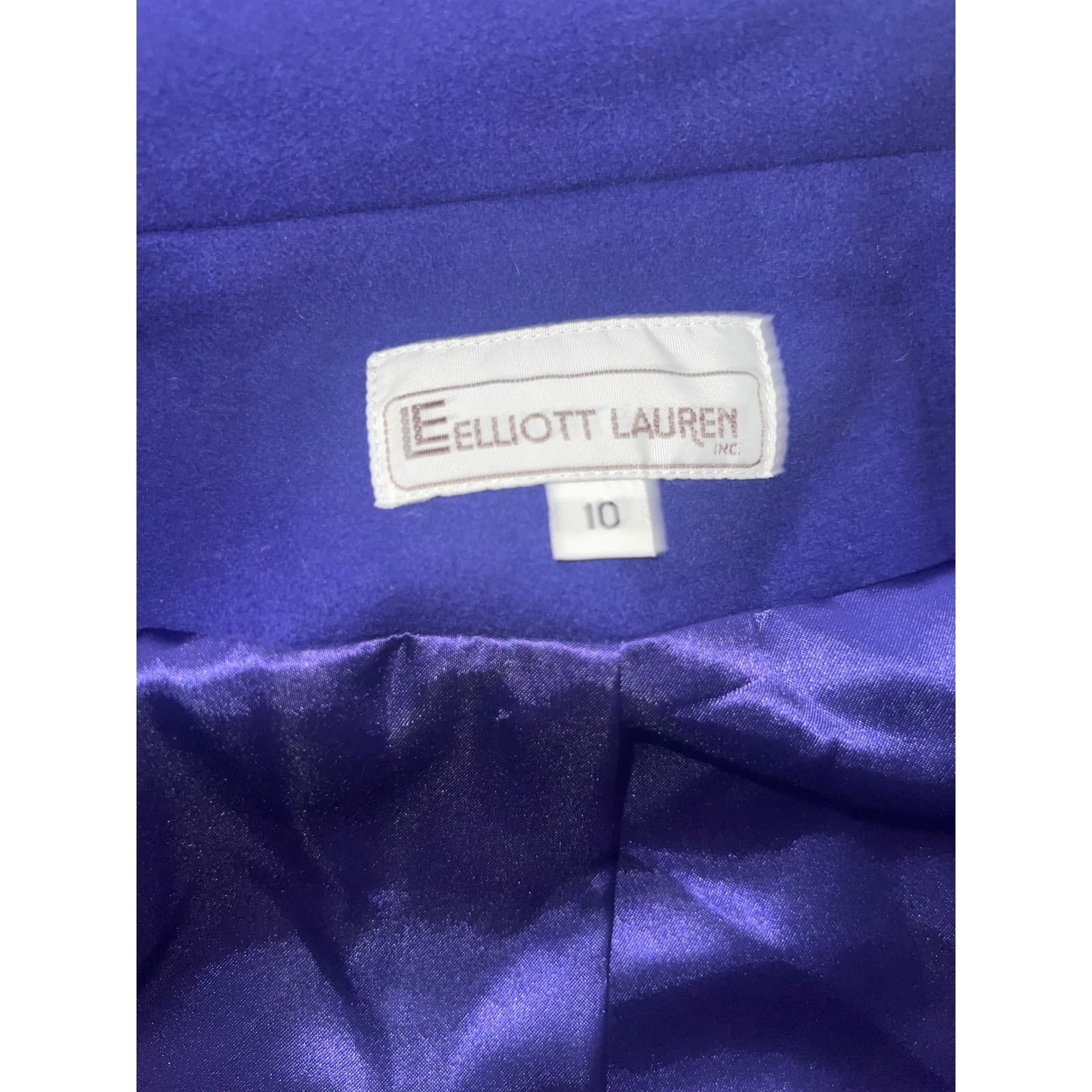 Elliott Lauren purple blue blazer jacket 10 Half Sleeve Avant-Garde Secretary - Thumbnail 5