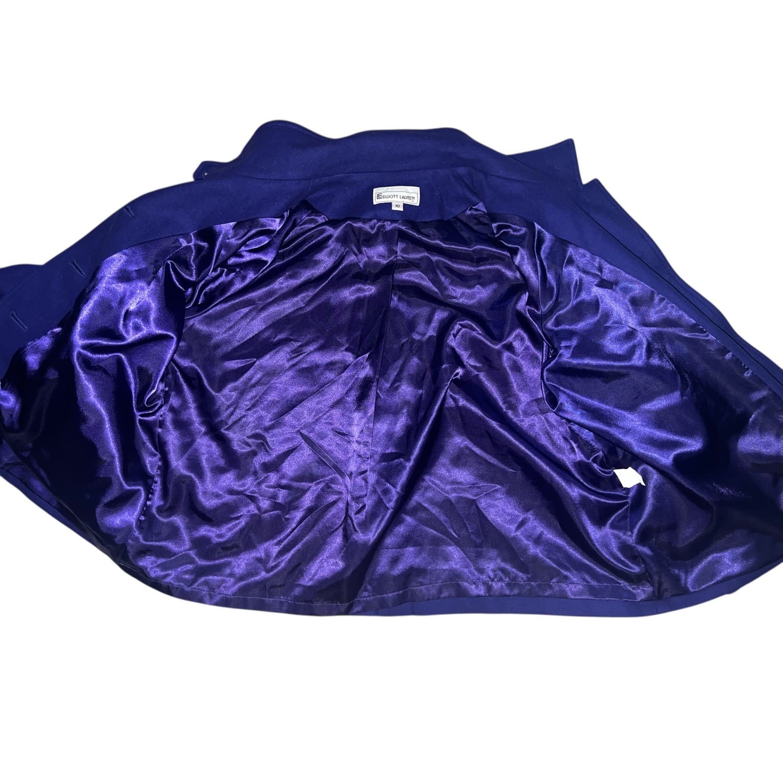 Elliott Lauren purple blue blazer jacket 10 Half Sleeve Avant-Garde Secretary - Thumbnail 9