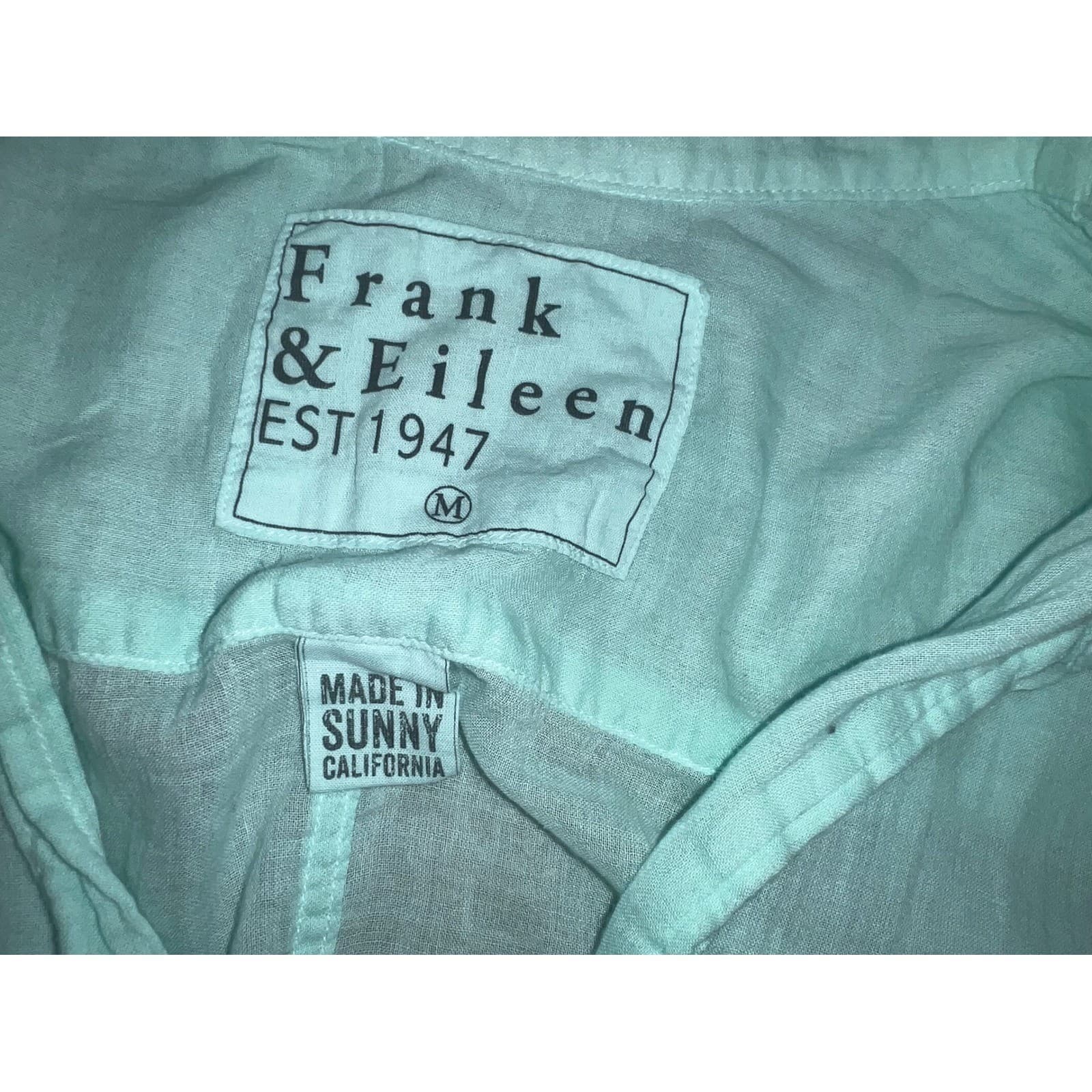 FRANK & EILEEN BARRY BUTTON-UPMINT LONG SLEEVE SZ M preppy coastal - Thumbnail 3