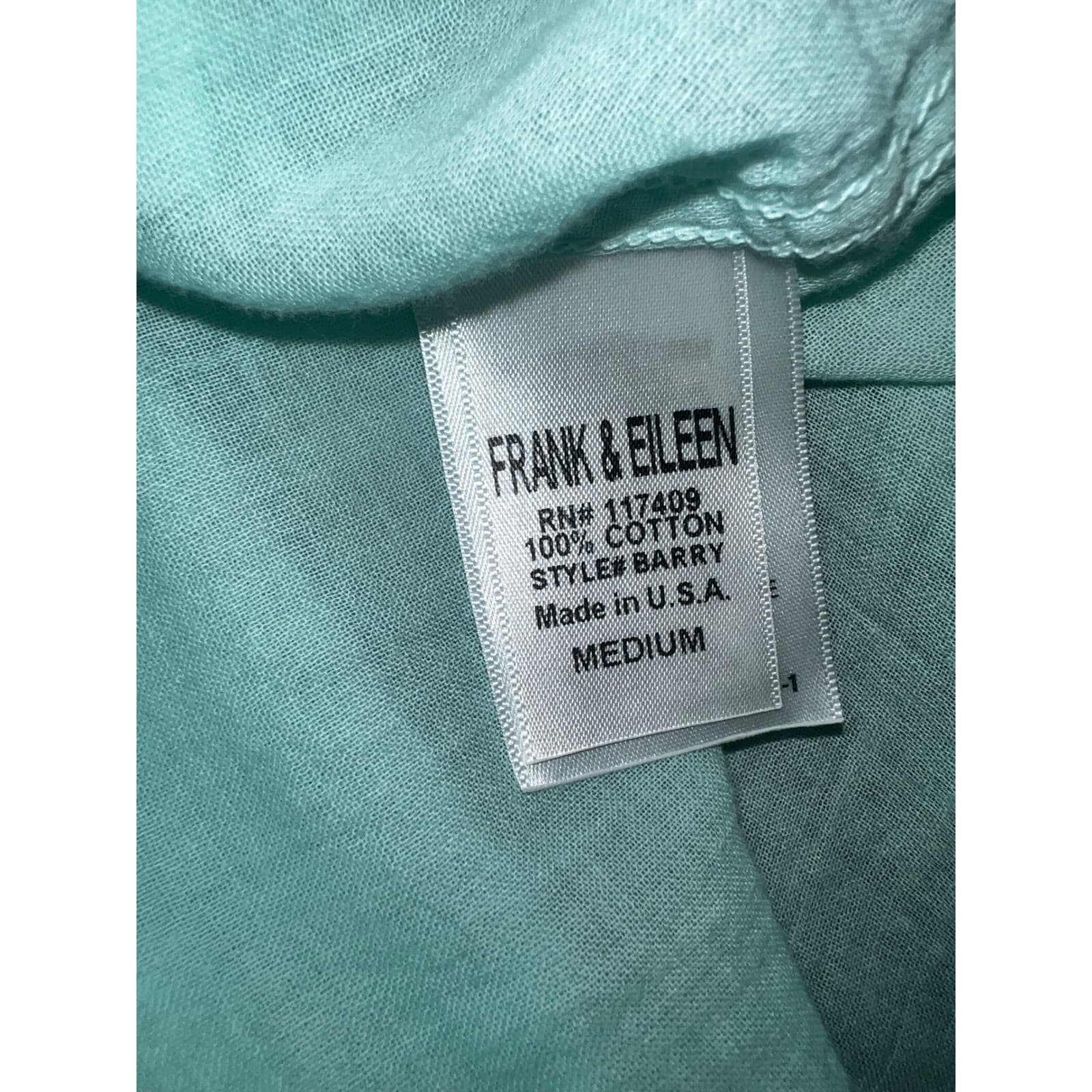 FRANK & EILEEN BARRY BUTTON-UPMINT LONG SLEEVE SZ M preppy coastal - Thumbnail 5