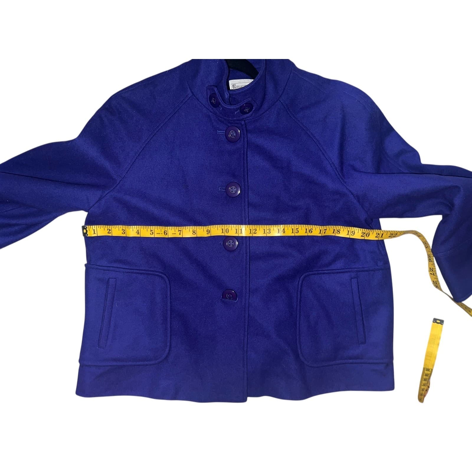Elliott Lauren purple blue blazer jacket 10 Half Sleeve Avant-Garde Secretary - Thumbnail 8