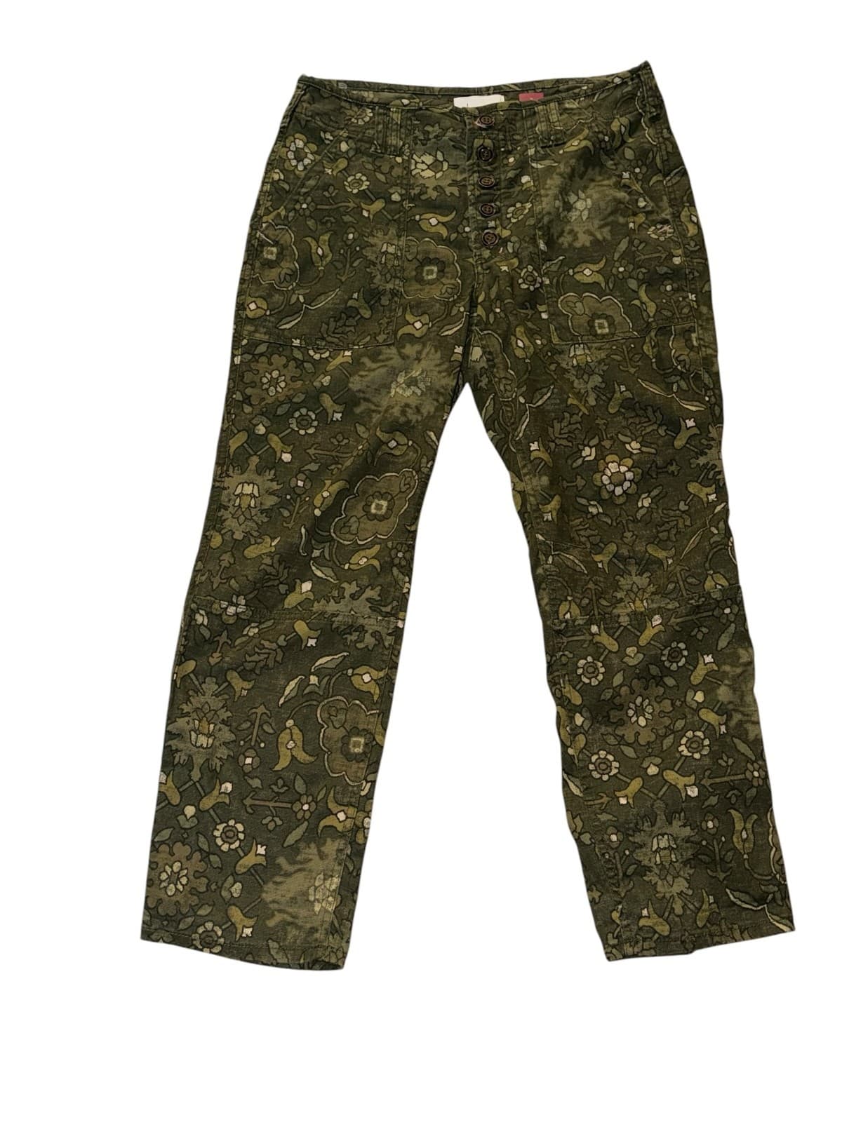 Anthropologie Wanderer Sz 31 Cottagecore Cargo Casual Chic - Thumbnail 4