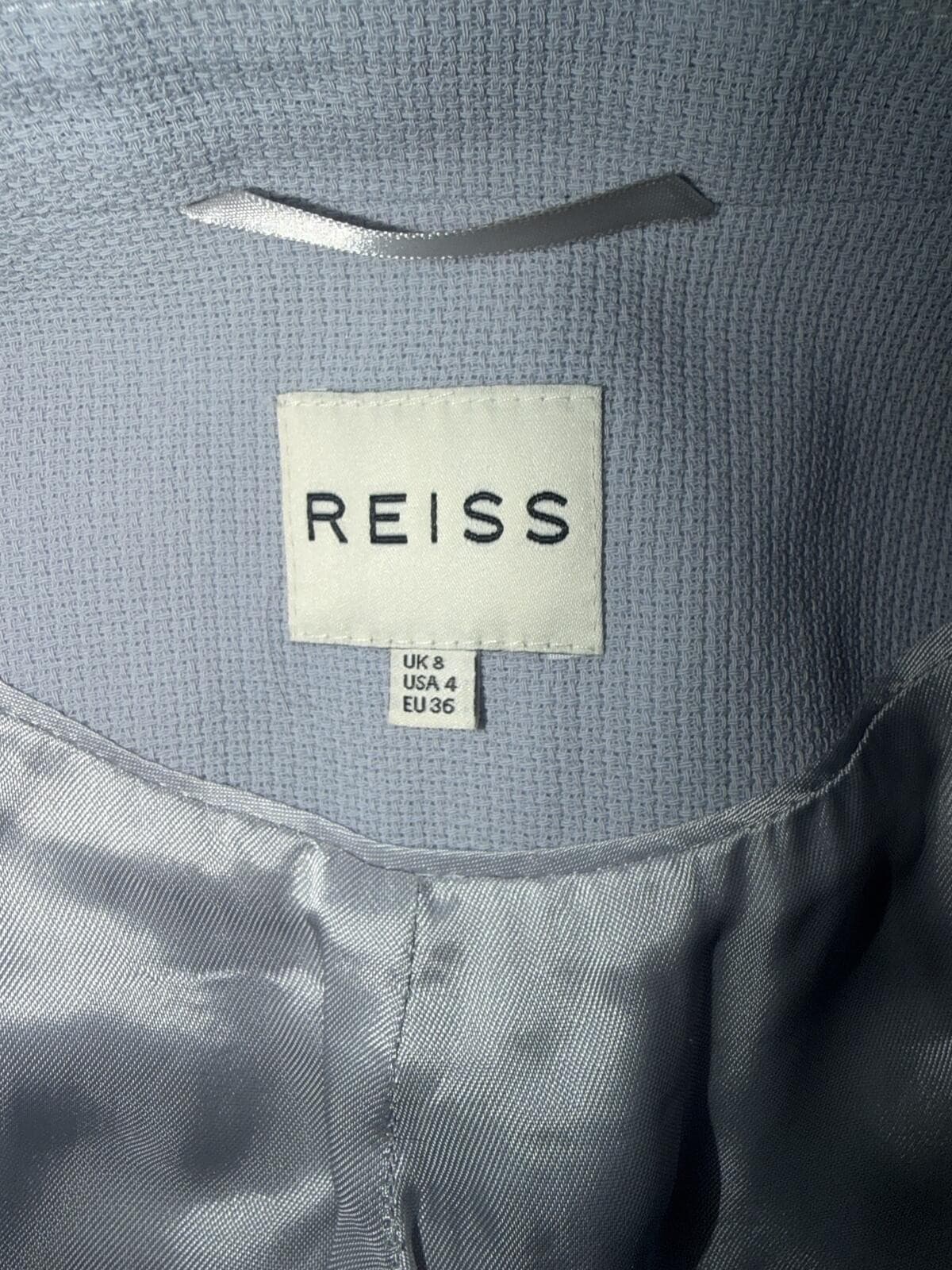 REISS Gray Blazer Sz 4 Office Siren Tailored Designer Career Chic - Thumbnail 7