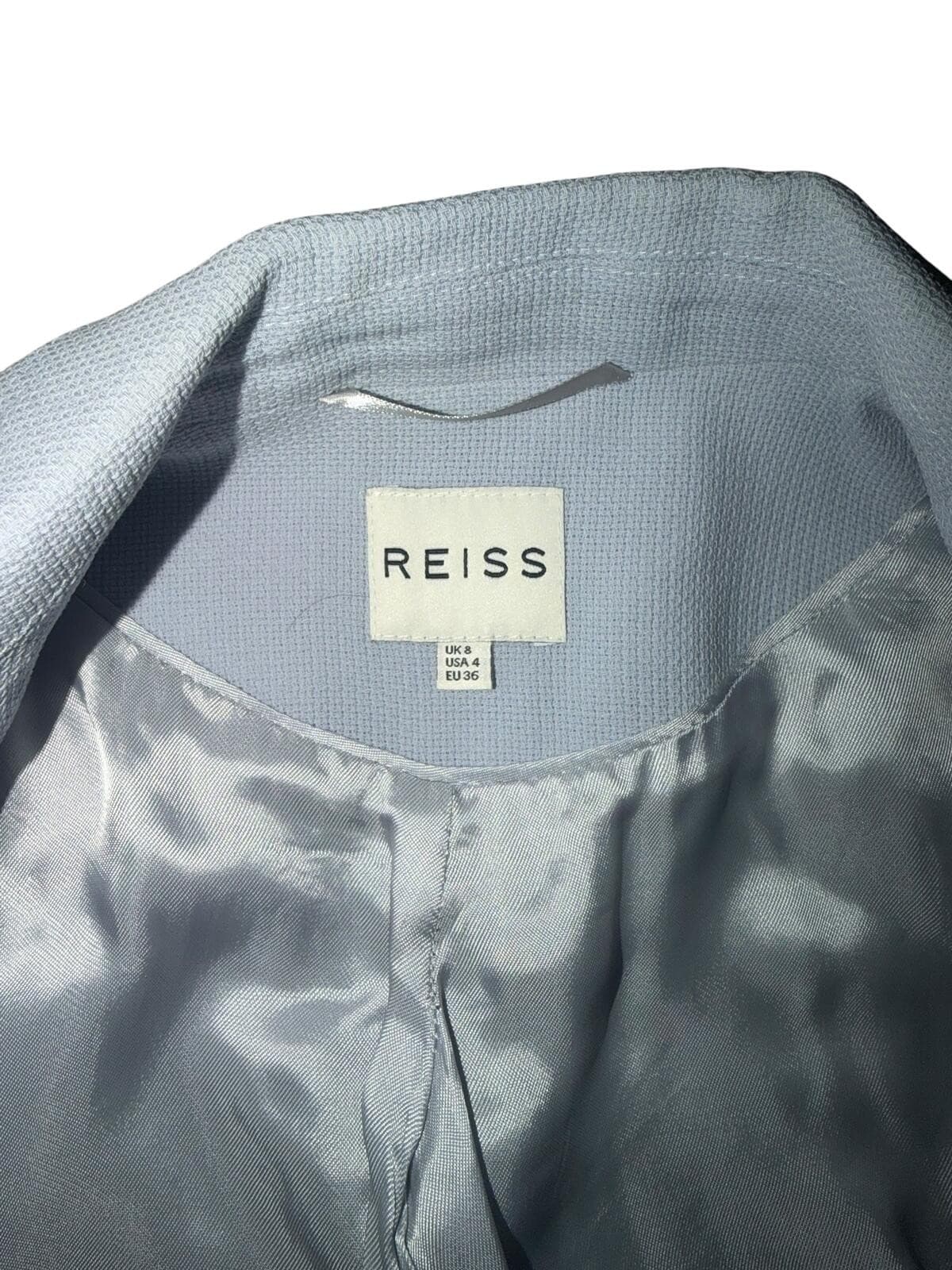 REISS Gray Blazer Sz 4 Office Siren Tailored Designer Career Chic - Thumbnail 3