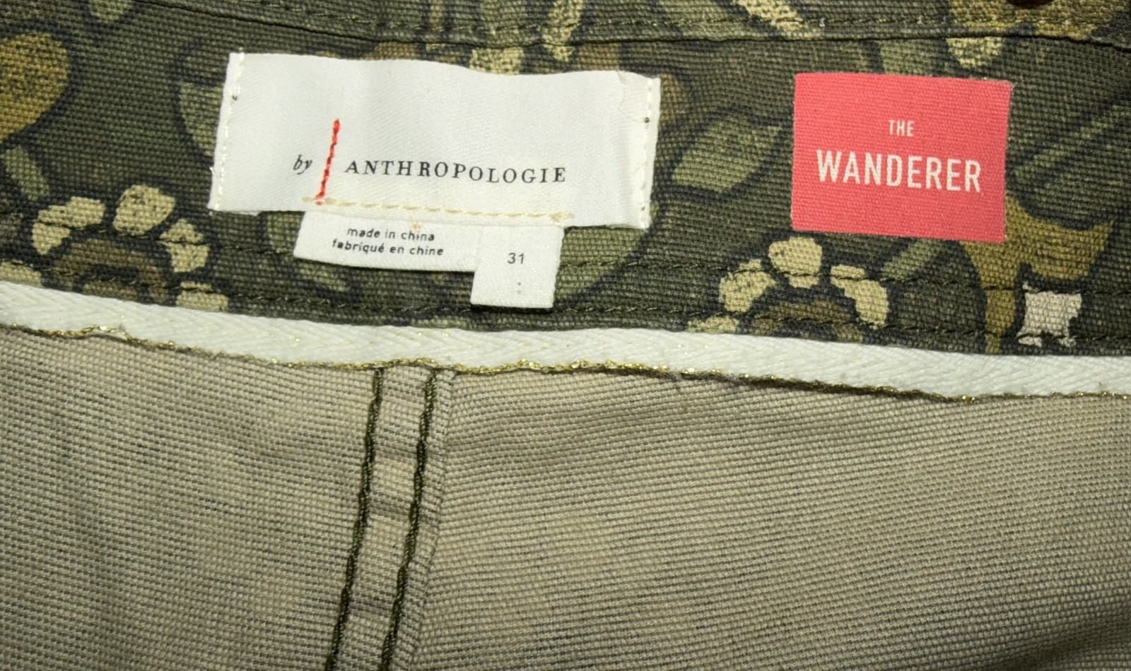 Anthropologie Wanderer Sz 31 Cottagecore Cargo Casual Chic - Thumbnail 7