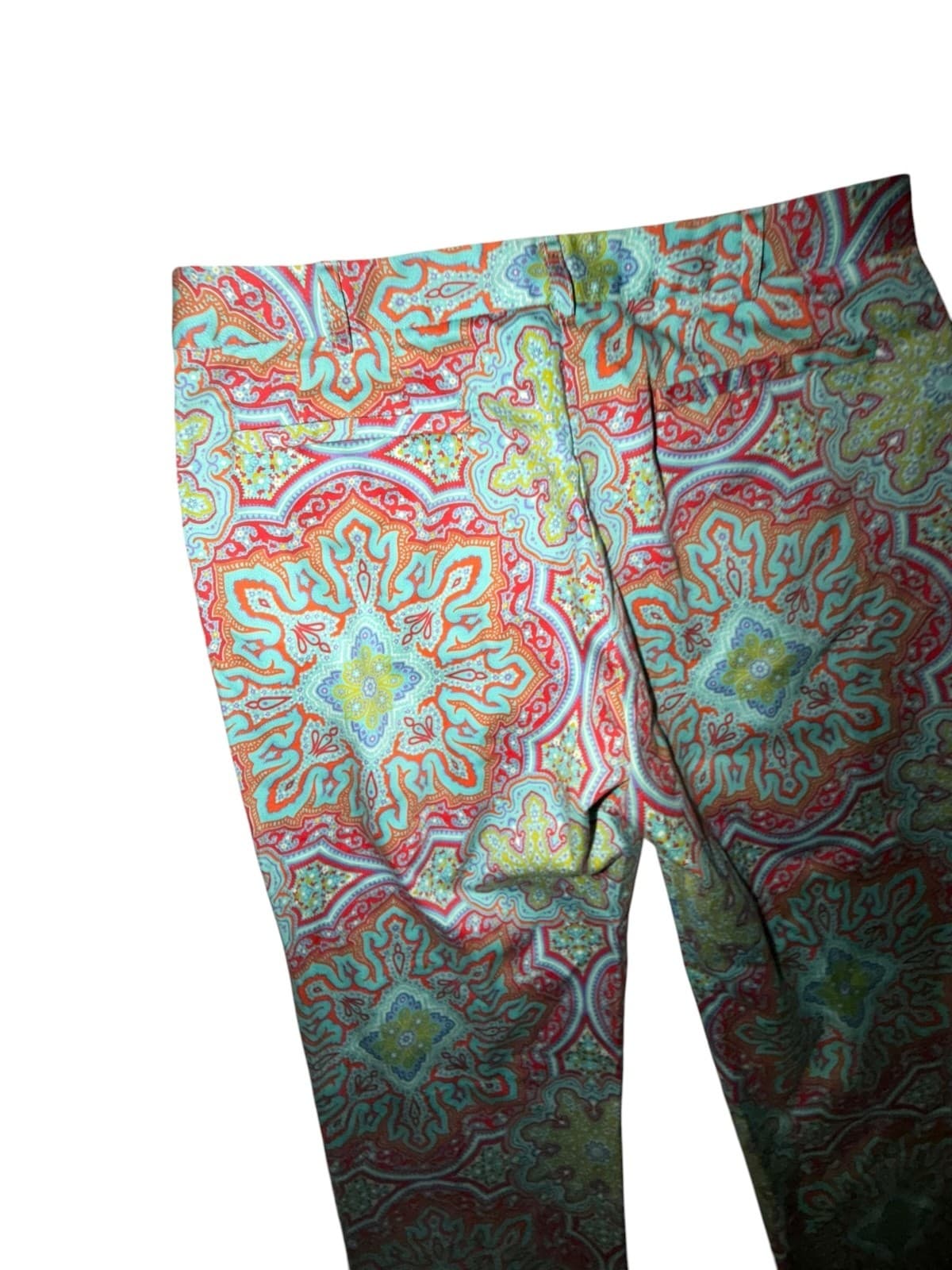 Trina Turk Paisley Wide Leg Trousers Designer Statement - Thumbnail 3