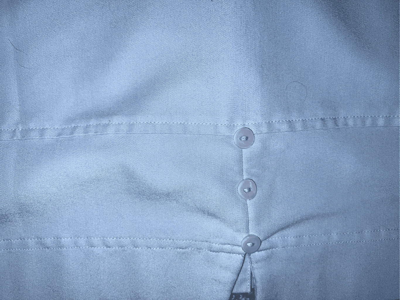 Weekend Clothes Line Sz L blue preppy 3/4 sleeve Collar Button Coastal - Thumbnail 5