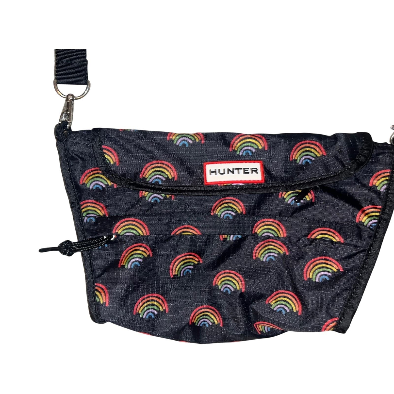 HUNTER Packable Crossbody Bag Mini Rainbow Print Dopamine Travel Festival Purse - Thumbnail 6