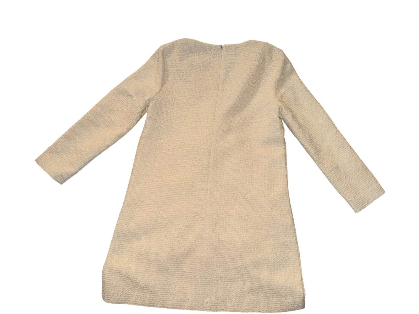 Tuckernuck Blanc Ivory Tweed Tie Mini Dress Sz M Luxury Chic - Thumbnail 7
