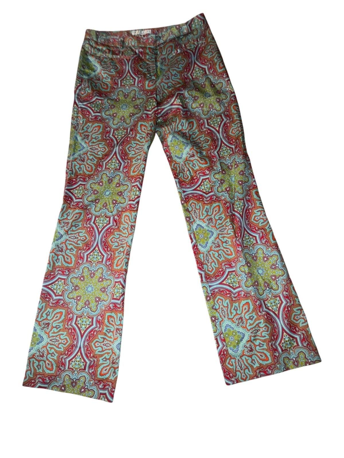 Trina Turk Paisley Wide Leg Trousers Designer Statement - Thumbnail 2