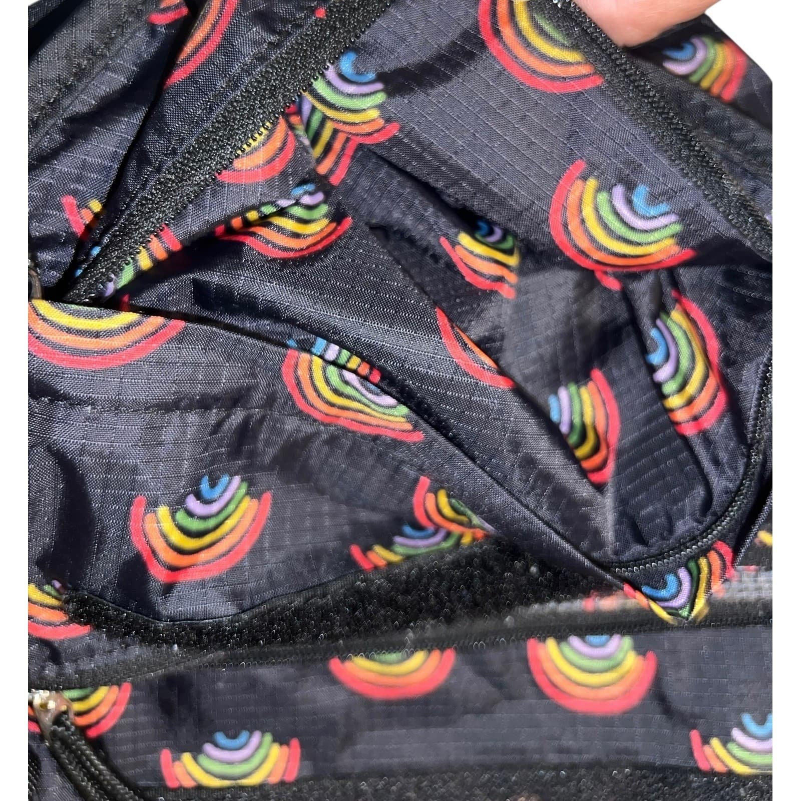 HUNTER Packable Crossbody Bag Mini Rainbow Print Dopamine Travel Festival Purse - Thumbnail 4