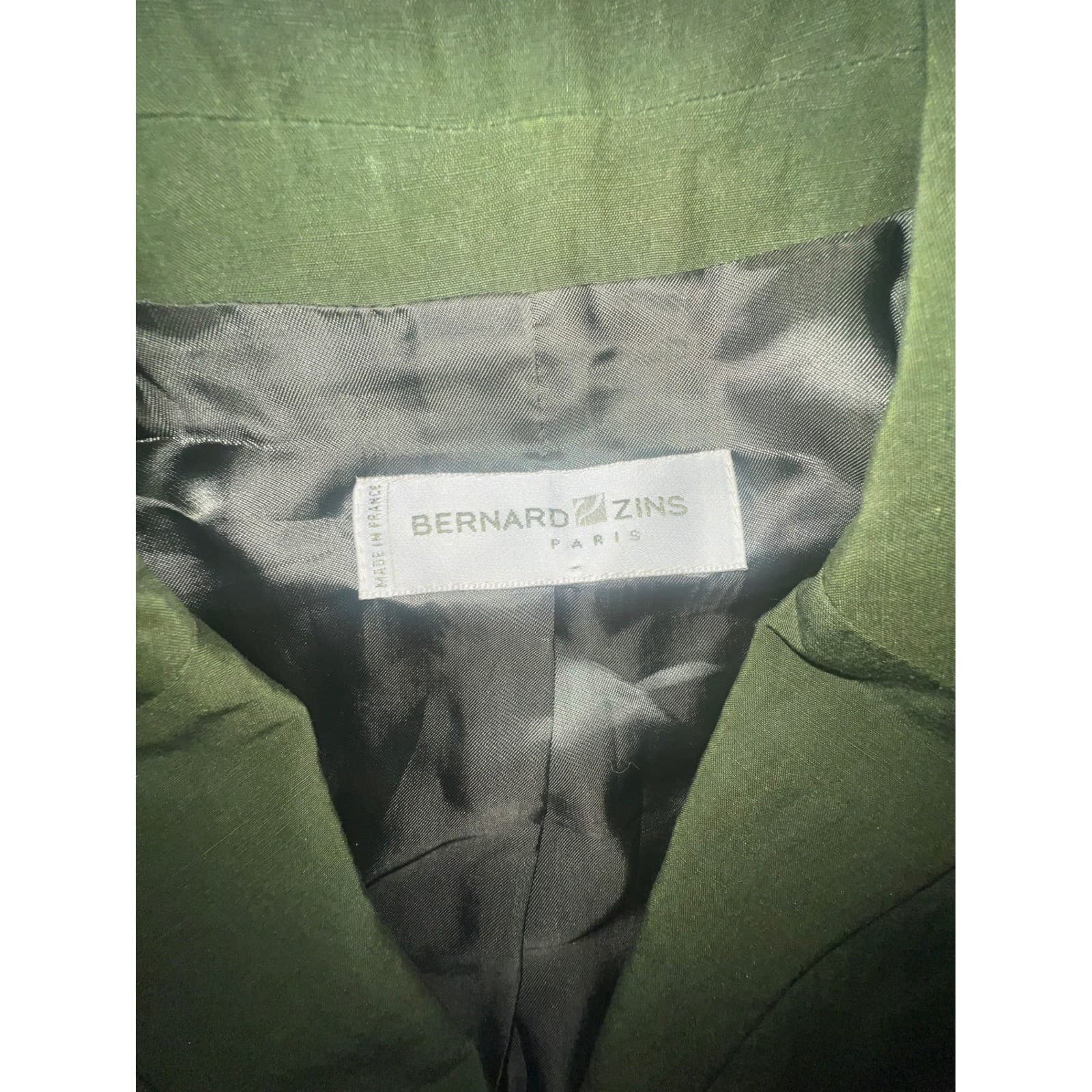 Bernard Zins Green Blazer Sz 4 Preppy Office Siren Tailored Designer Jacket - Thumbnail 5