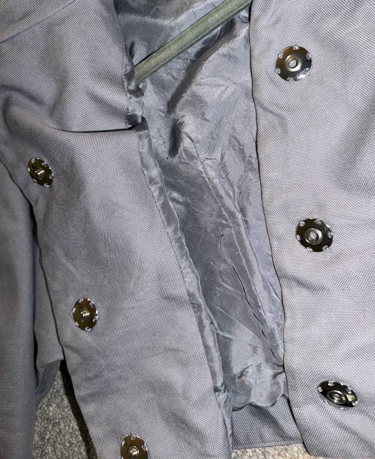 Sportmax Gray Cropped blazer US 10 3/4 Bell Sleeve Luxury - Thumbnail 11