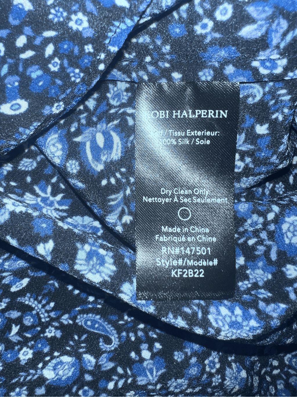 Kobi Halperin Silk Floral-Print Long Sleeve Sz xs Cottagecore V-neck Boho - Thumbnail 7