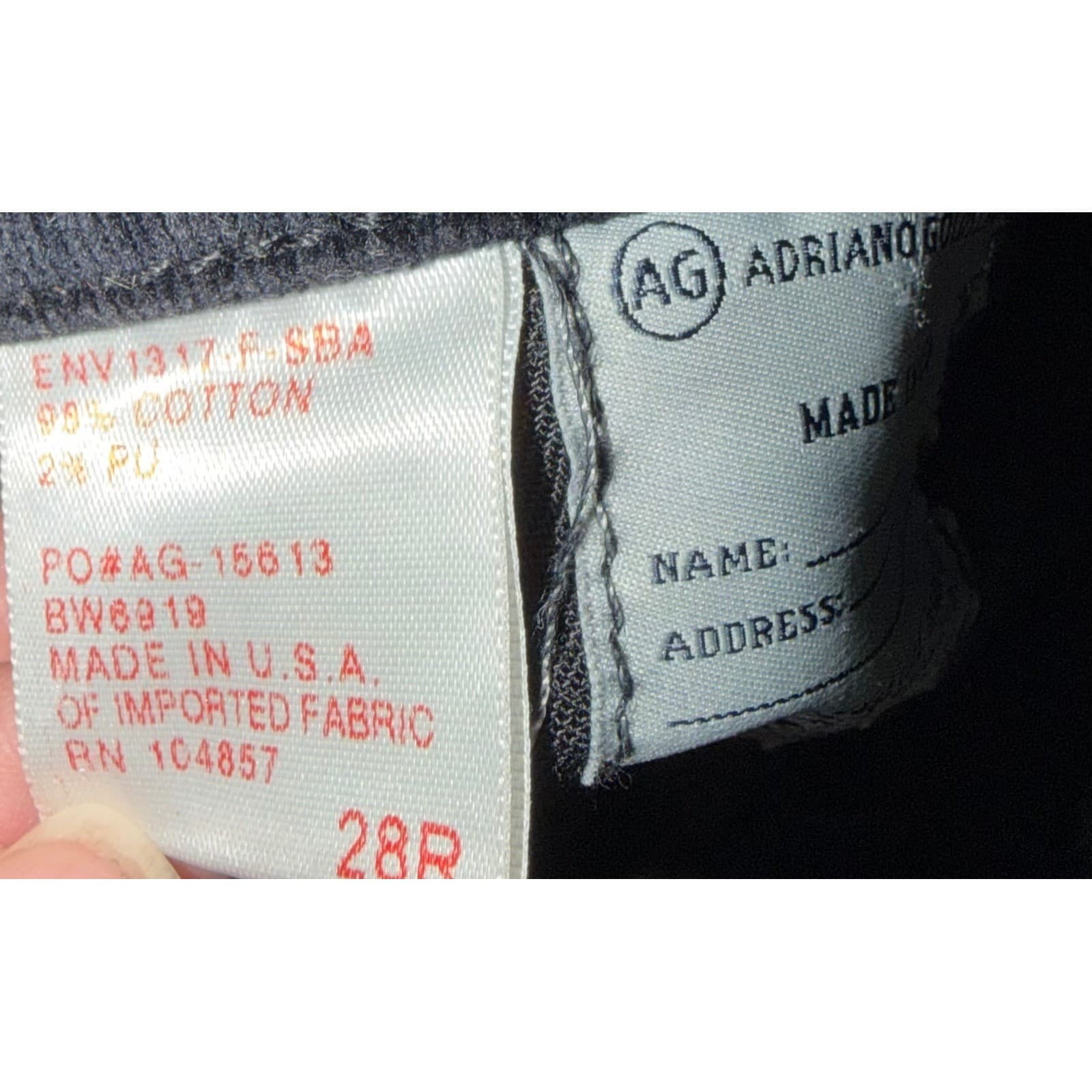AG The Ballad Slim Boot Corduroy Jeans Black Sz 28R Straight Boho Preppy - Thumbnail 8