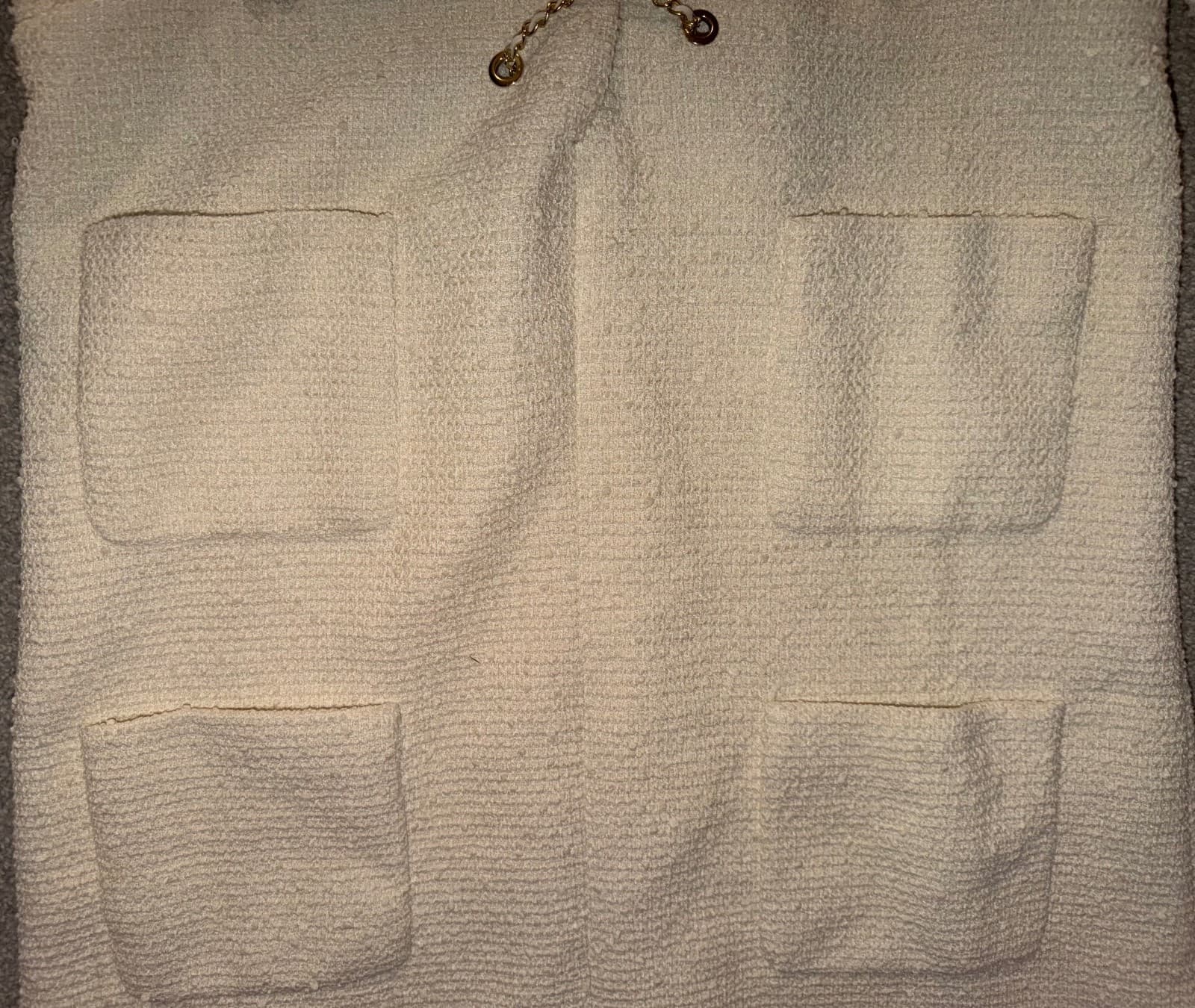 Tuckernuck Blanc Ivory Tweed Tie Mini Dress Sz M Luxury Chic - Thumbnail 9
