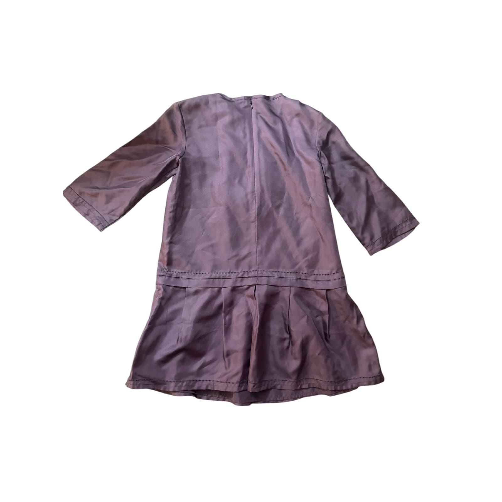 Stella McCartney for Gap Silk Dress Sz 10 Drop Waist Pleated Ruffle Luxury nwt - Thumbnail 2