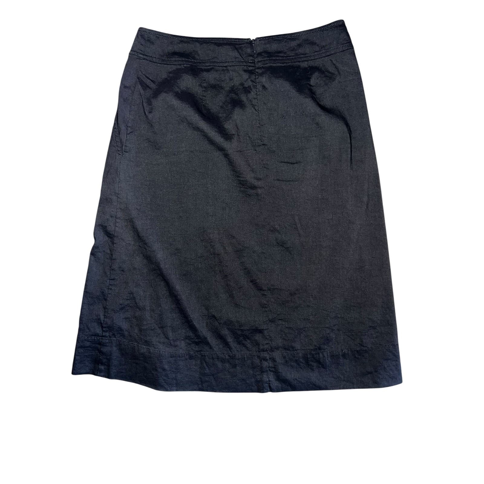 Eileen Fisher Gray Skirt Sz XS Designer Minimalist Office Siren Workwear - Thumbnail 2