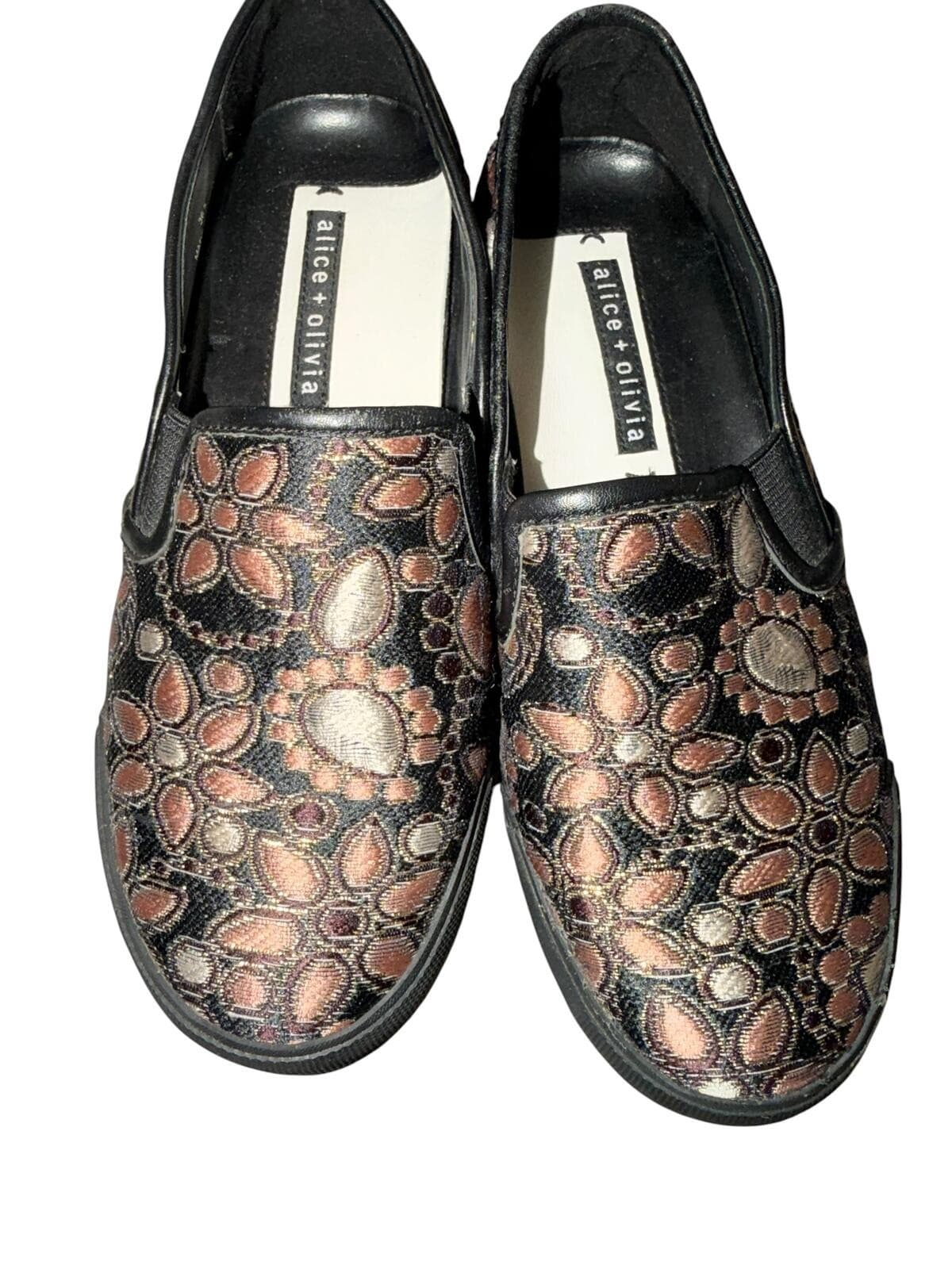 Alice + Olivia Floral Slip On Shoes Sz 36.5 Cottagecore Designer Garden Party - Thumbnail 5
