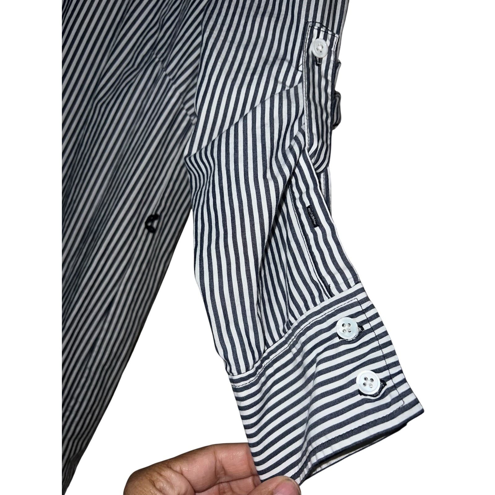 Chic Striped Midi Shirt Dress - VERONICA BEARD sz xs preppy collar - Thumbnail 3