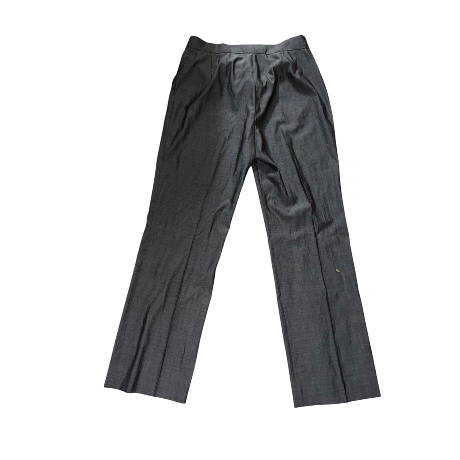Max Mara Gray Dress Pants Sz 10 | Designer Office Siren Tailored Trousers Luxury - Thumbnail 2