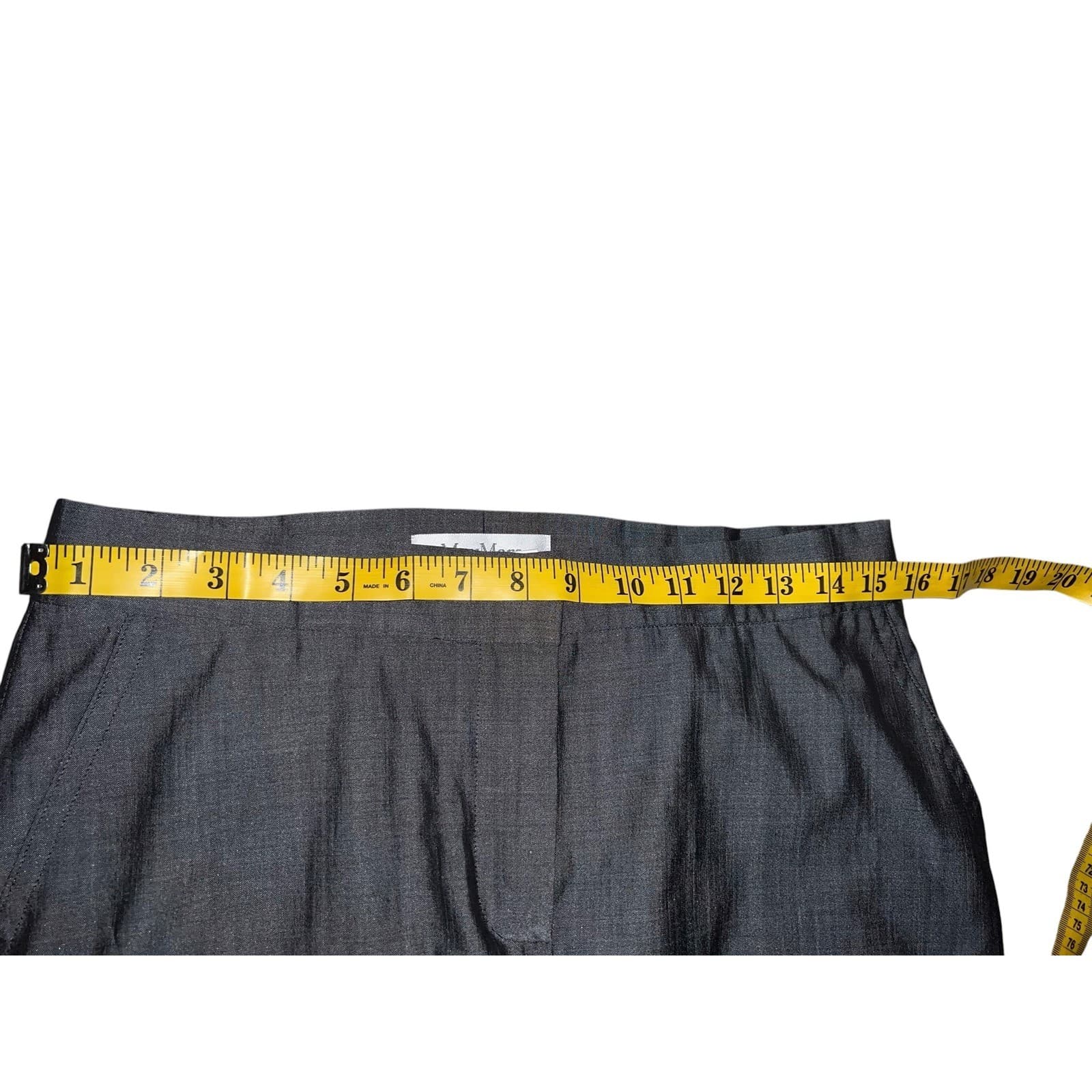 Max Mara Gray Dress Pants Sz 10 | Designer Office Siren Tailored Trousers Luxury - Thumbnail 7