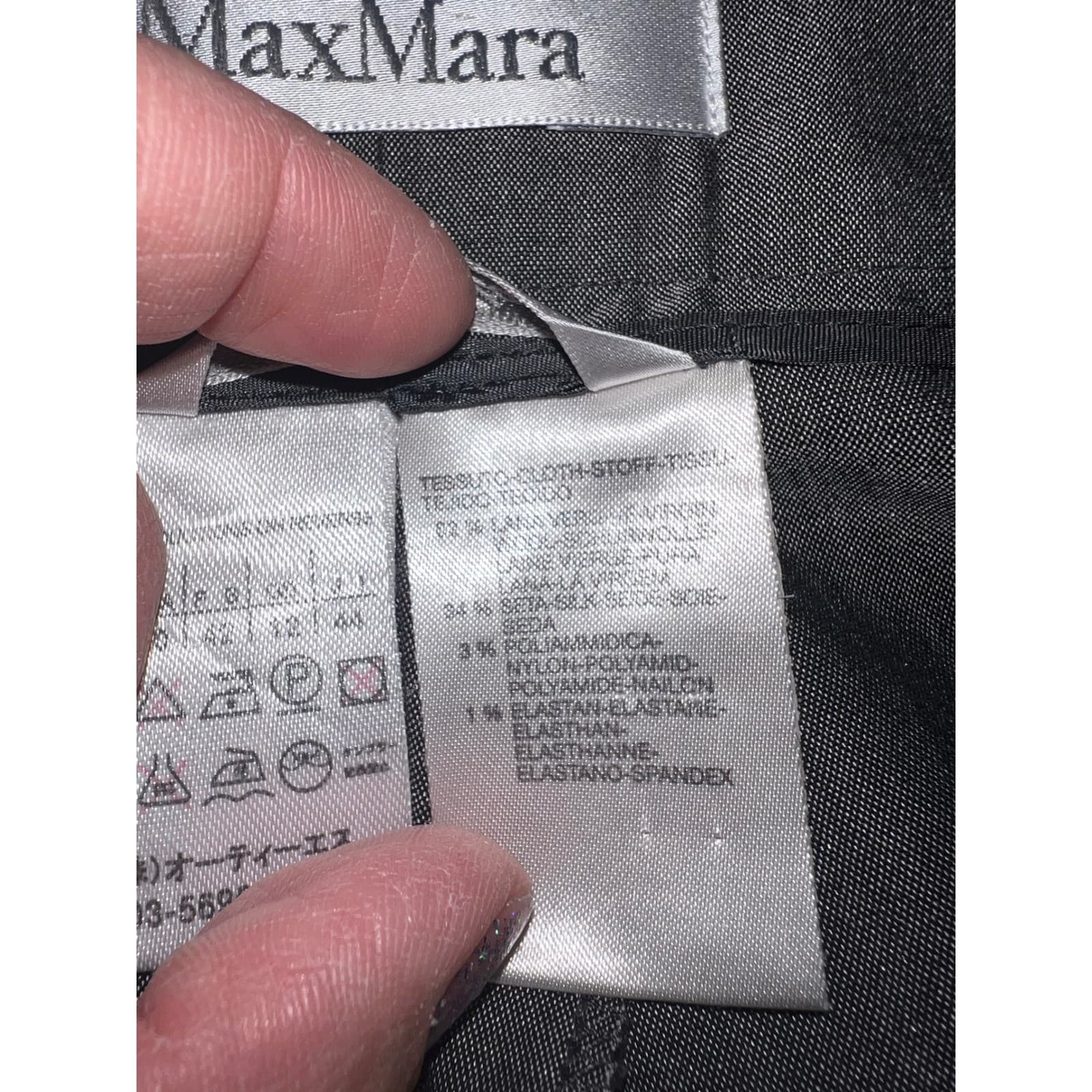 Max Mara Gray Dress Pants Sz 10 | Designer Office Siren Tailored Trousers Luxury - Thumbnail 6