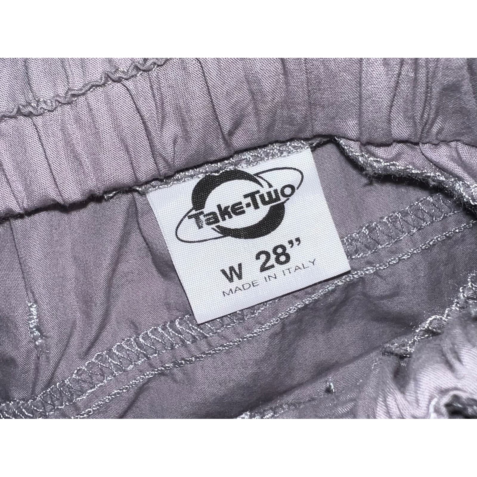 Take-Two 90s Y2K Vtg Sz 28 Parachute Pants Baggy lapered Leg maroon - Thumbnail 8