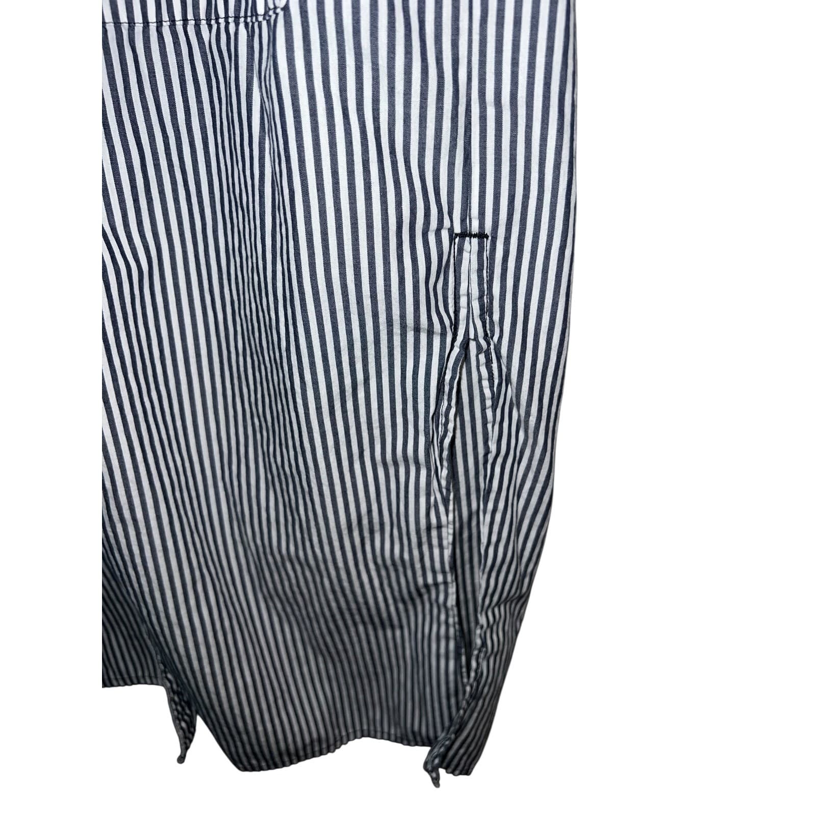Chic Striped Midi Shirt Dress - VERONICA BEARD sz xs preppy collar - Thumbnail 4