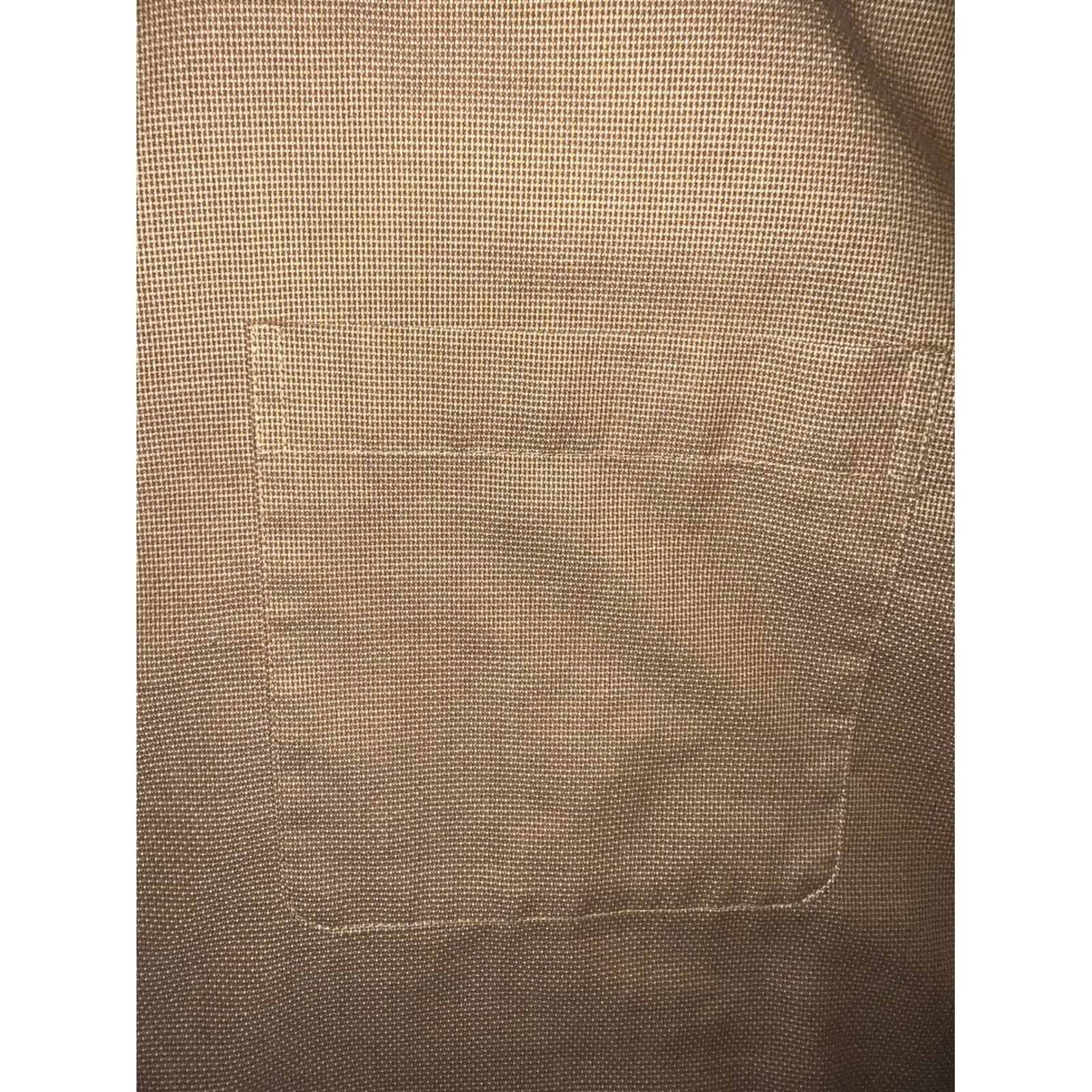 Vtg 90 Yves Saint Laurent Gold Brown Button Down Shirt Sz L Luxury Designer - Thumbnail 4