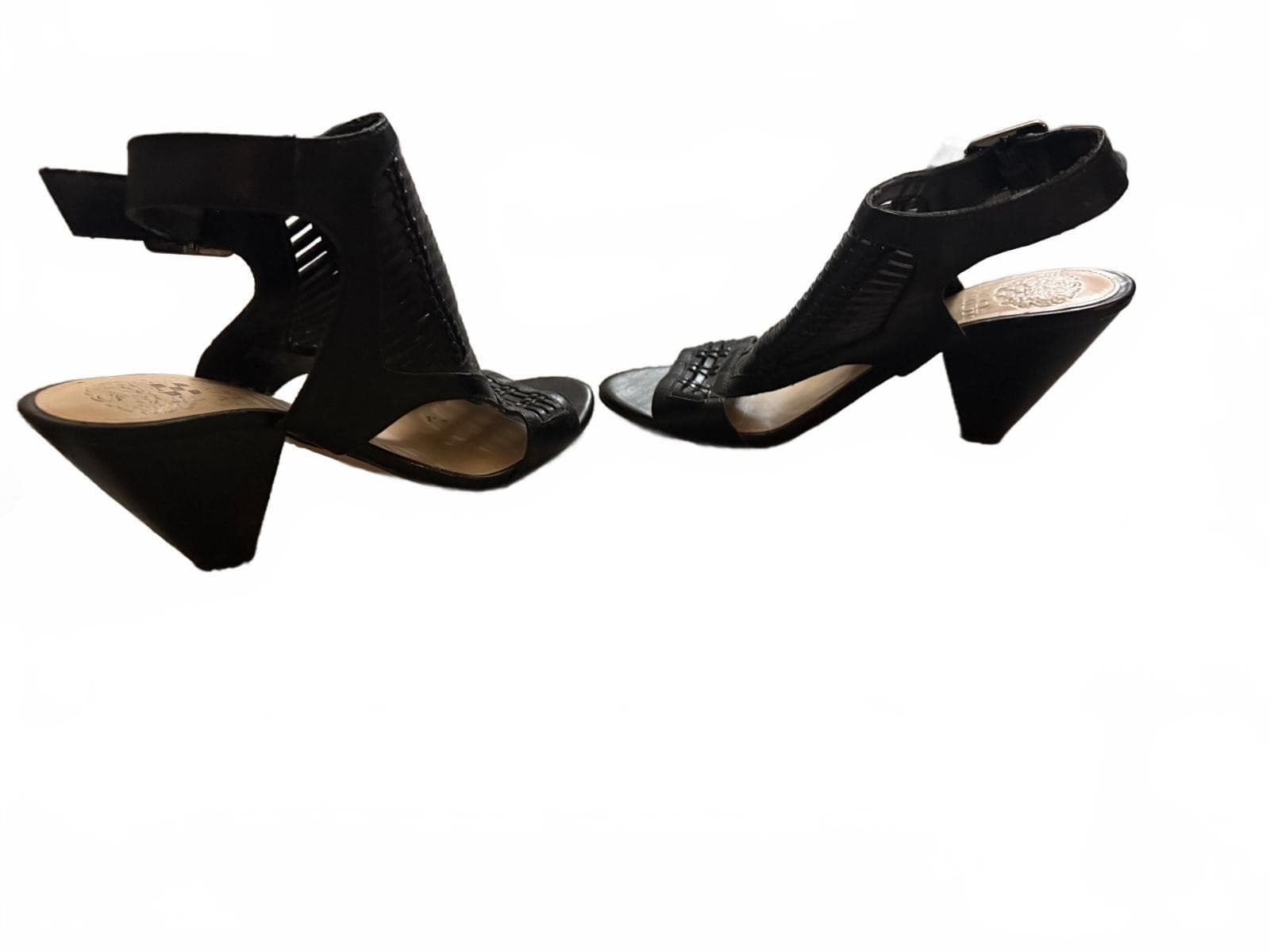 Vince Camuto Black Gladiator Stiletto Heels S 7 Ankle Strap - Thumbnail 5