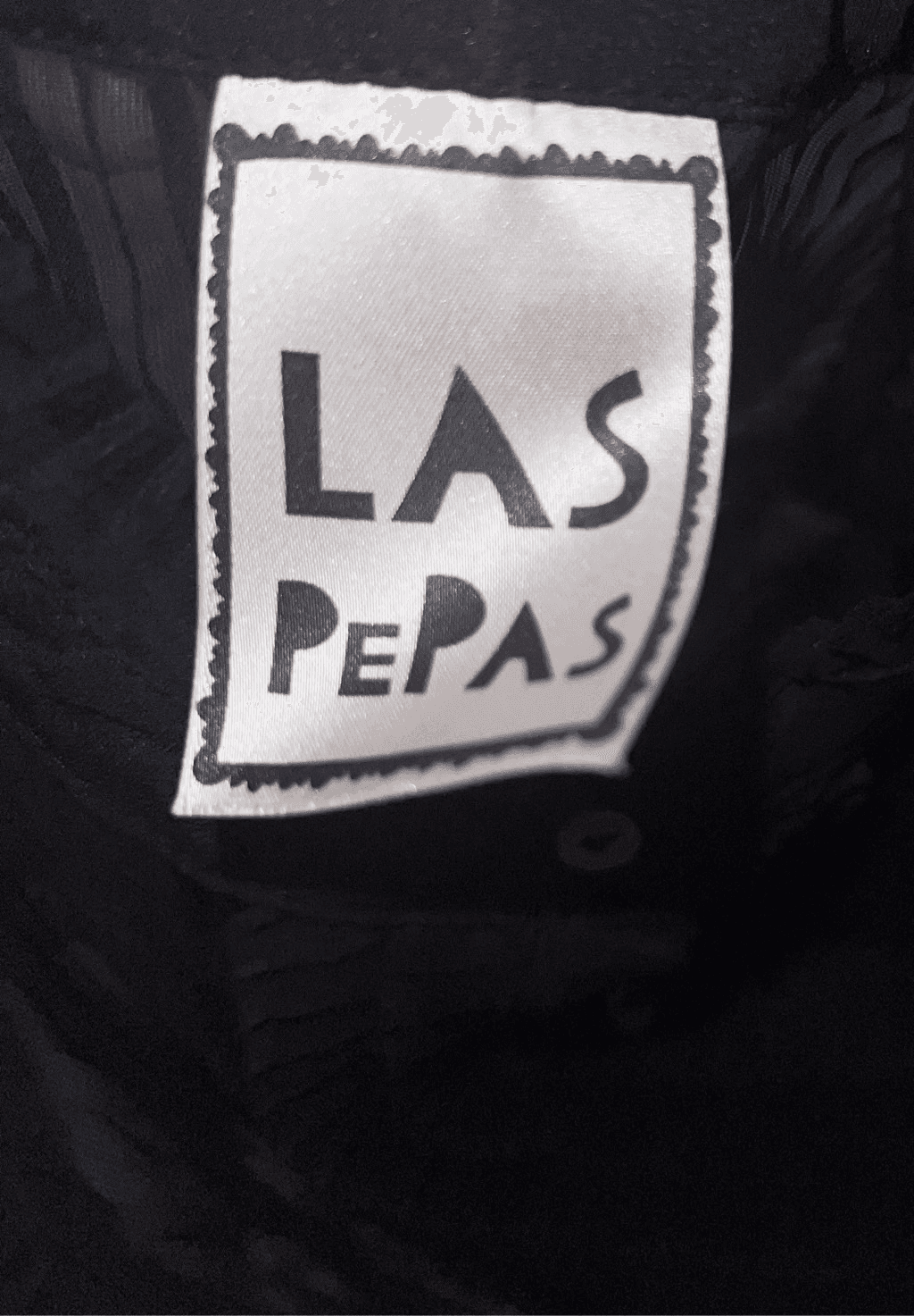 las papas top size xs black sheer Sleeveless Collar Button Gothic Emo Minimalist - Thumbnail 4