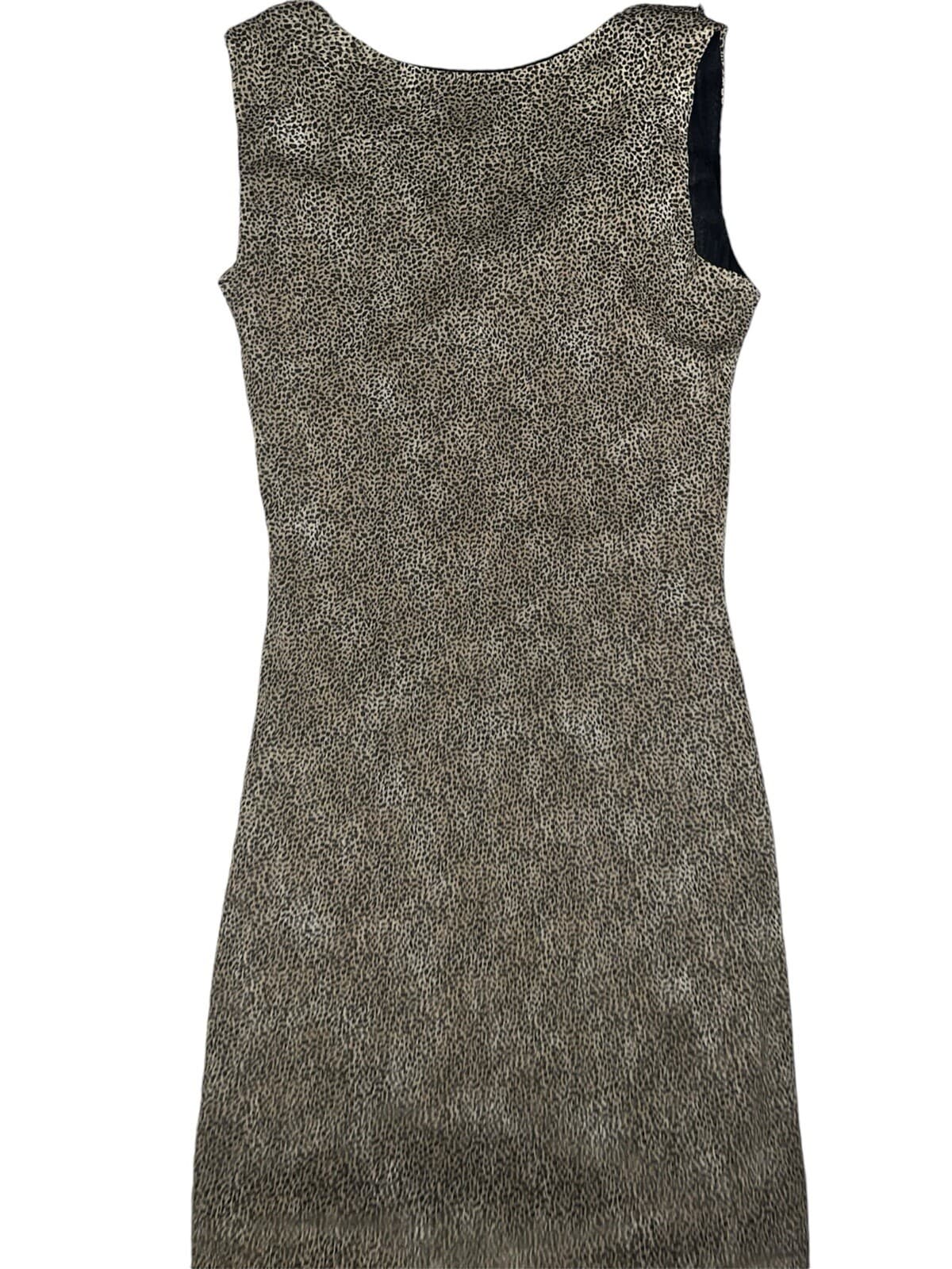 leopard tendencia animalprint V-neck dress Size 4 Sleeveless Mob Wife Boho - Thumbnail 2