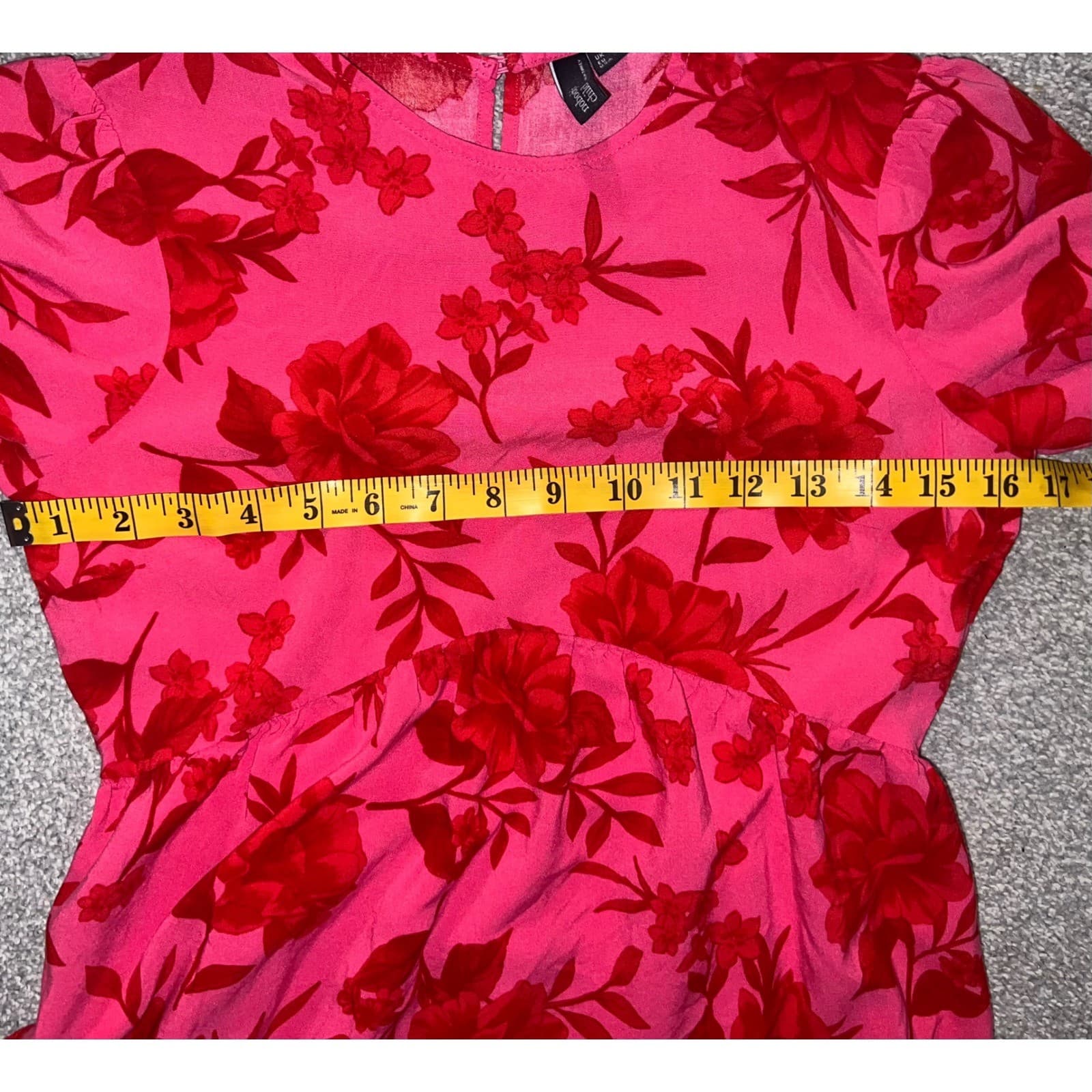 Nobody's Child Pink Floral Smock Midi Dress Sz 4 Livaeco Cottagecore Boho - Thumbnail 8