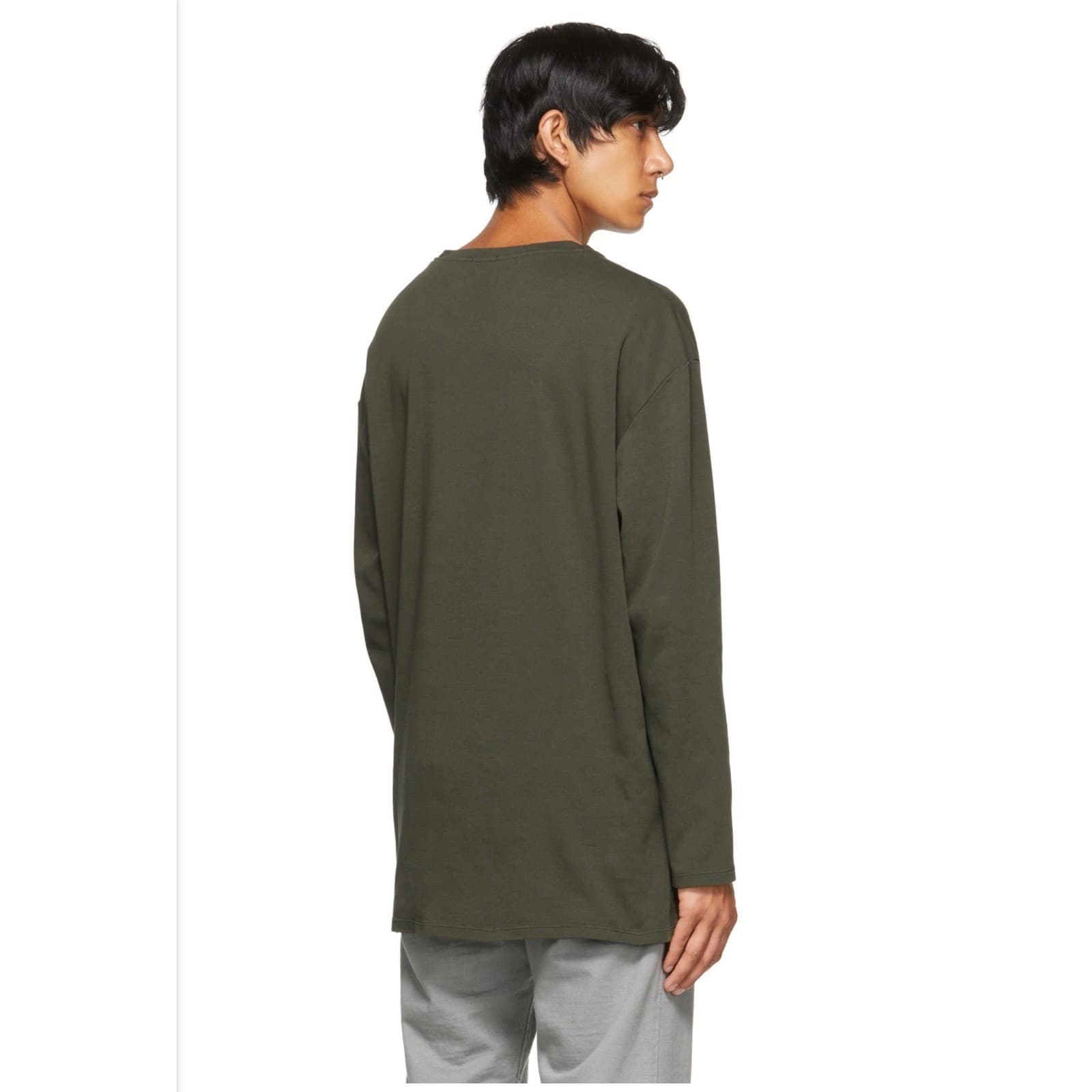 Barena Venezia Barbaro Locky Long Sleeve Sz L Green Cotton Luxury Designer nwt - Thumbnail 2
