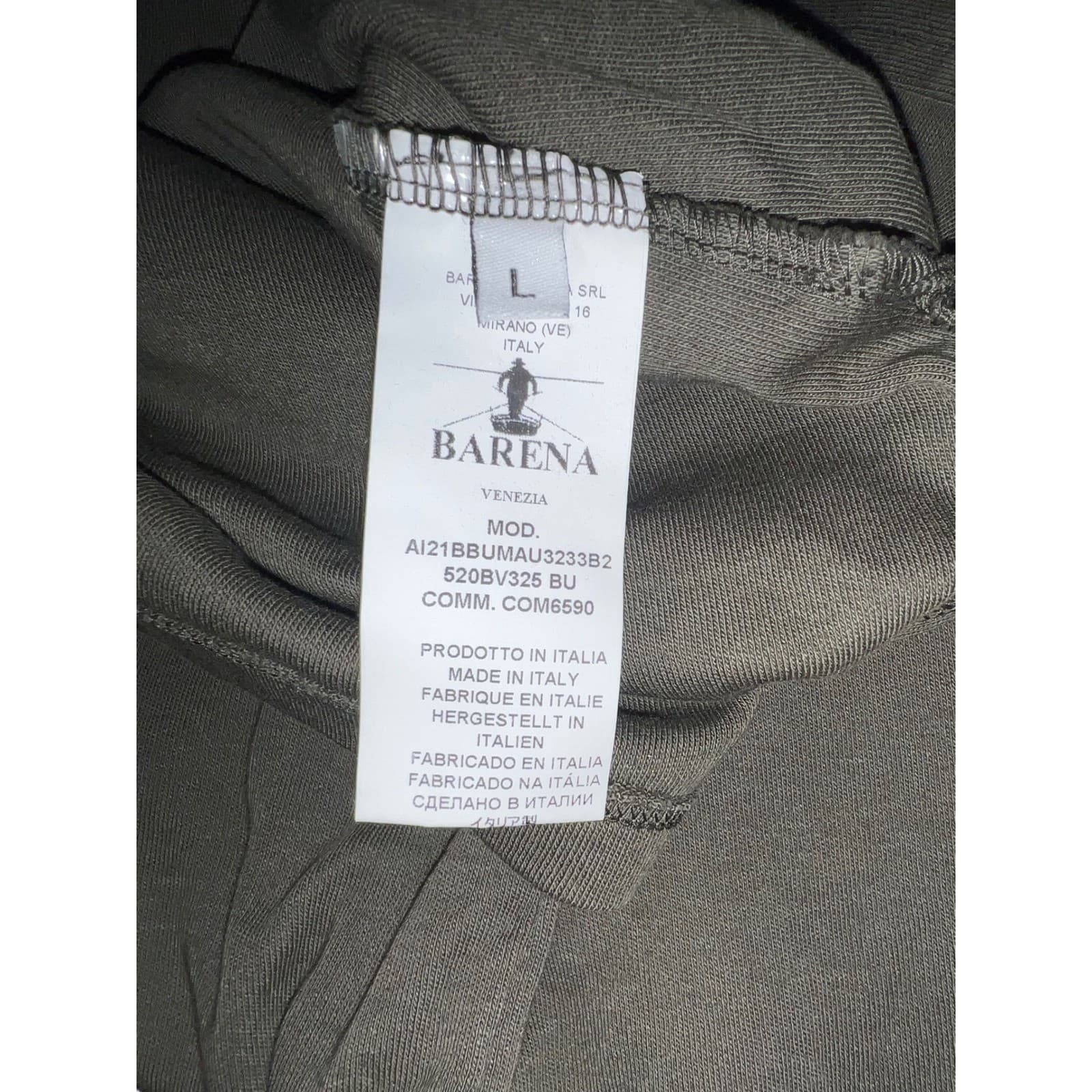 Barena Venezia Barbaro Locky Long Sleeve Sz L Green Cotton Luxury Designer nwt - Thumbnail 8
