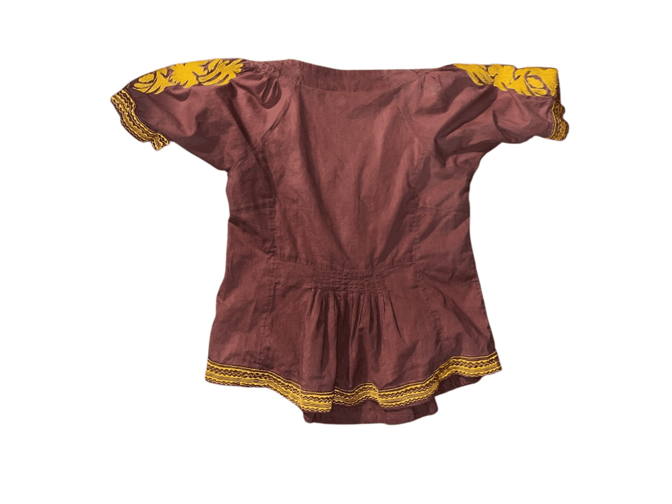 Roberta freymann New York size xs brown Vneck Short Sleeves Boho Cottagecore - Thumbnail 2