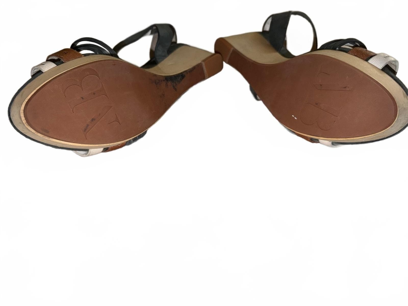 Matt Bernson Platform Wedge Sz 7 Open Toe Leather Designer - Thumbnail 7