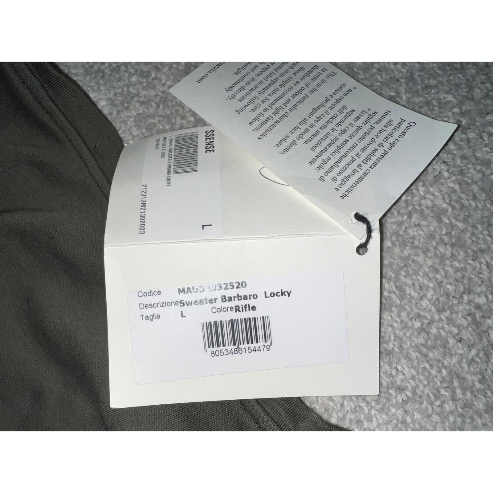 Barena Venezia Barbaro Locky Long Sleeve Sz L Green Cotton Luxury Designer nwt - Thumbnail 10