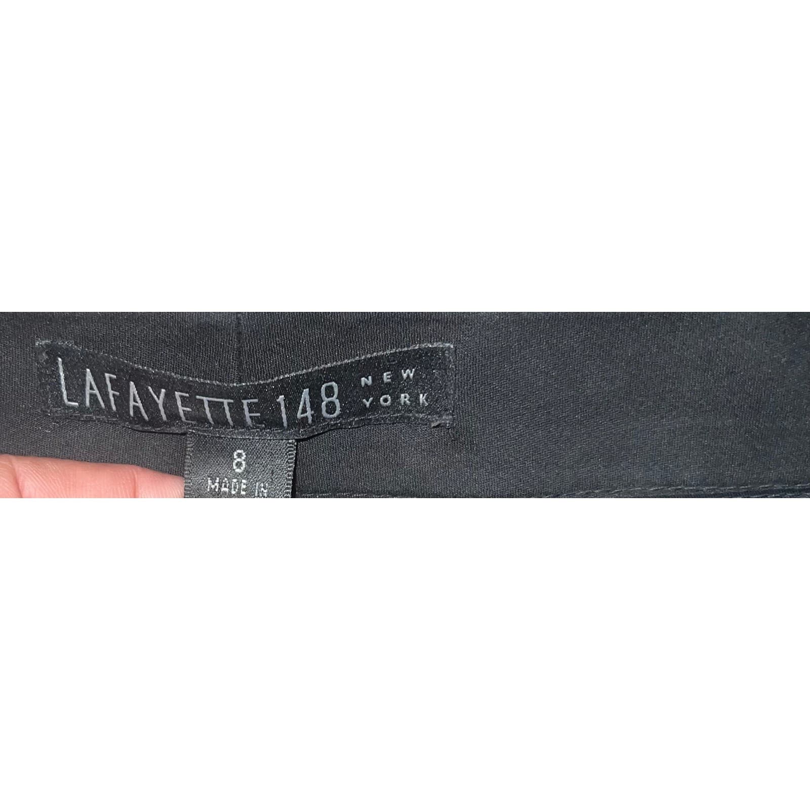 Lafayette 148 sz 8 black wide leg minimalist office siren - Thumbnail 5