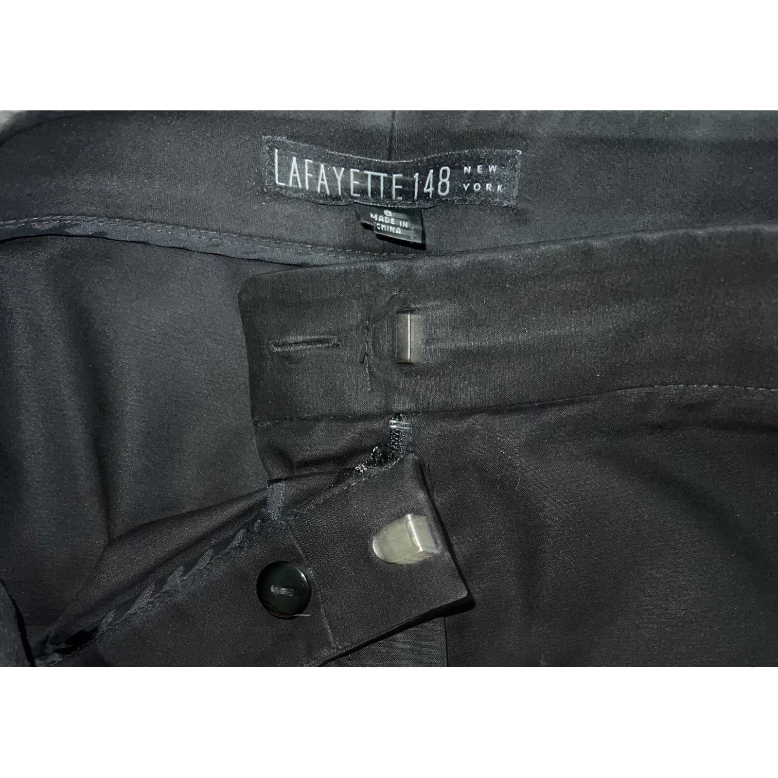 Lafayette 148 sz 8 black wide leg minimalist office siren - Thumbnail 6