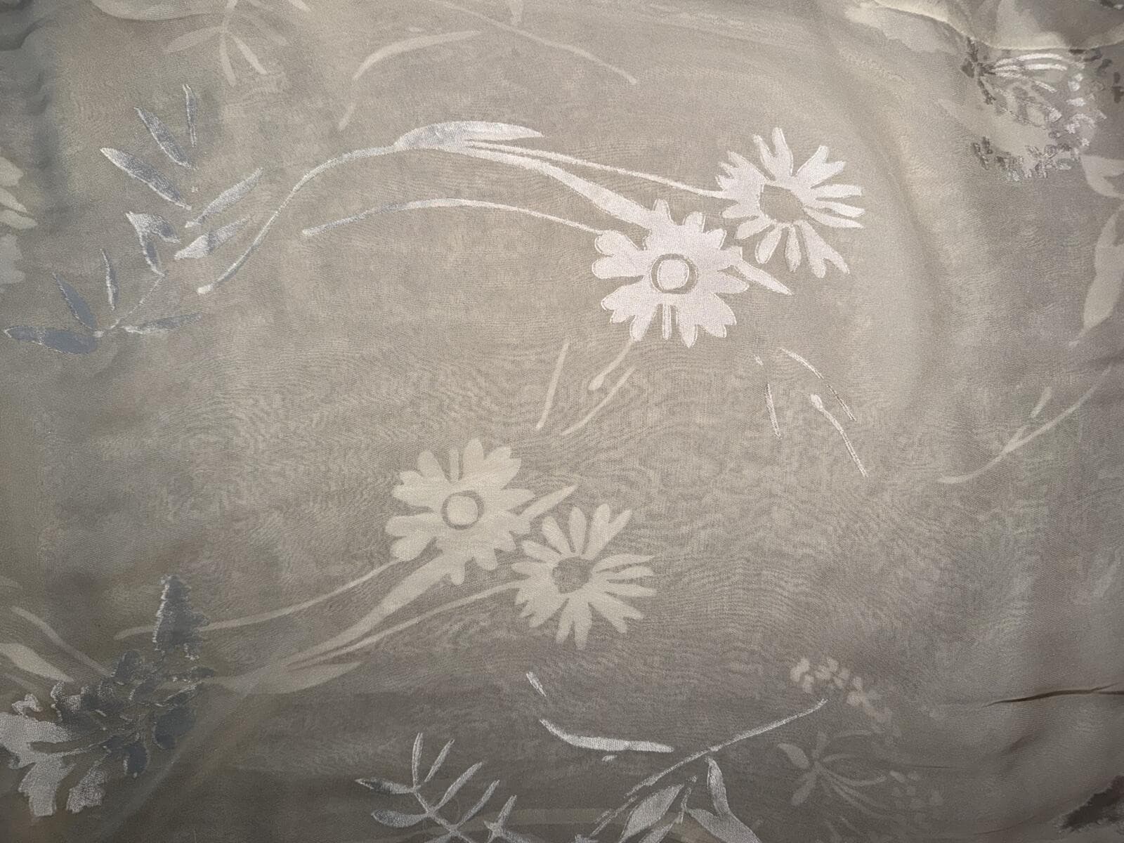 Lights Out White Sheer Silk Floral Top Sz S/M Romantic Cottagecore Boho - Thumbnail 6
