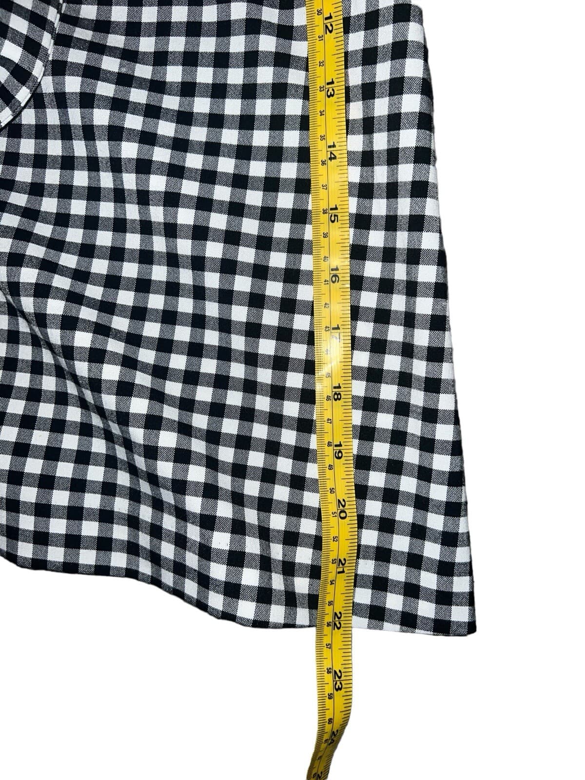 CYNTHIA ROWLEY High Waist Ruffle Trim Gingham , 10 Preppy Monochrome Emo - Thumbnail 4