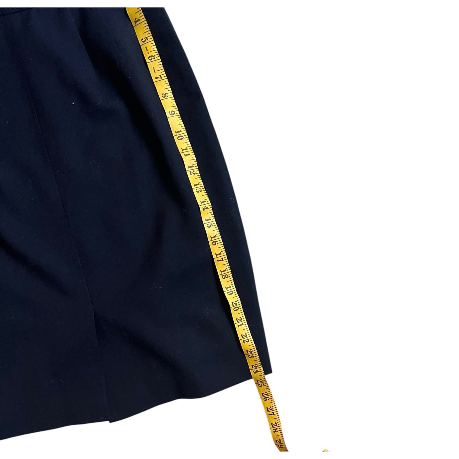 Brooks Brothers Black Wool Pencil Sz 10 | Office Career Minimalist Corpcore - Thumbnail 3
