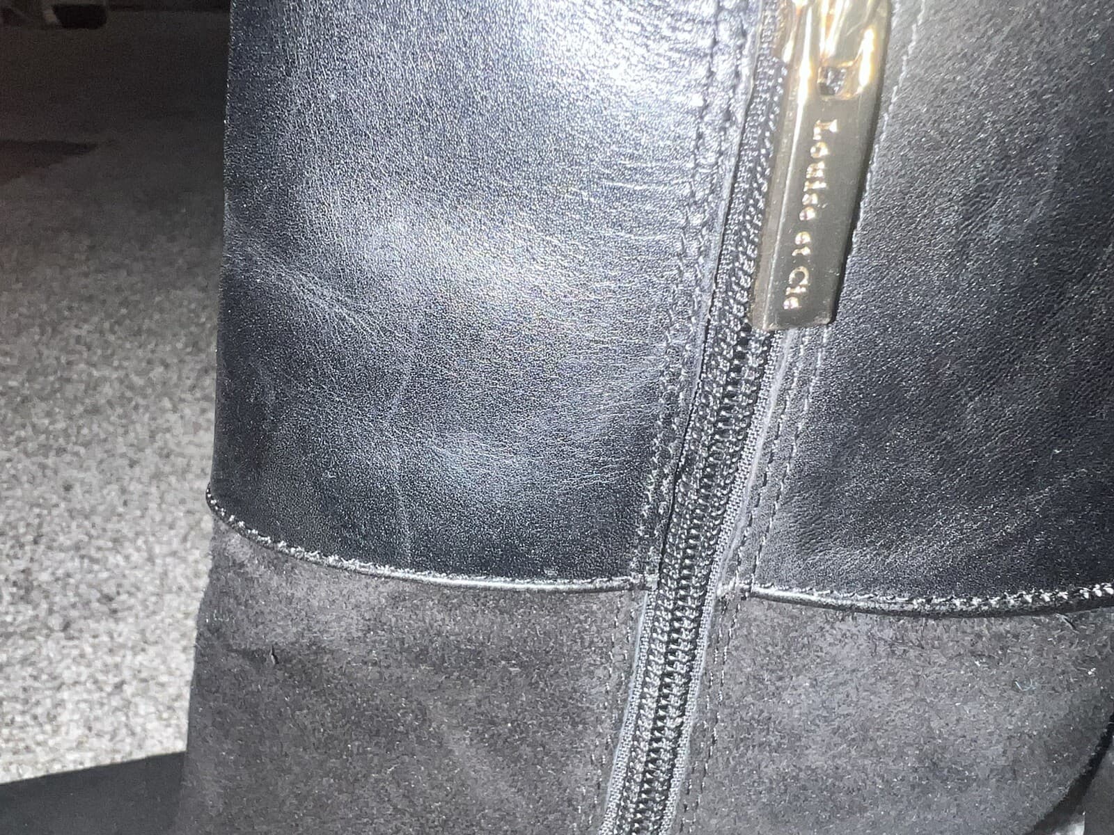 LOUISE ET CIE BUCKLE HIGH Cone HEEL Ankle BOOTIE Black Sz 9.5 Biker Mob Wife - Thumbnail 4